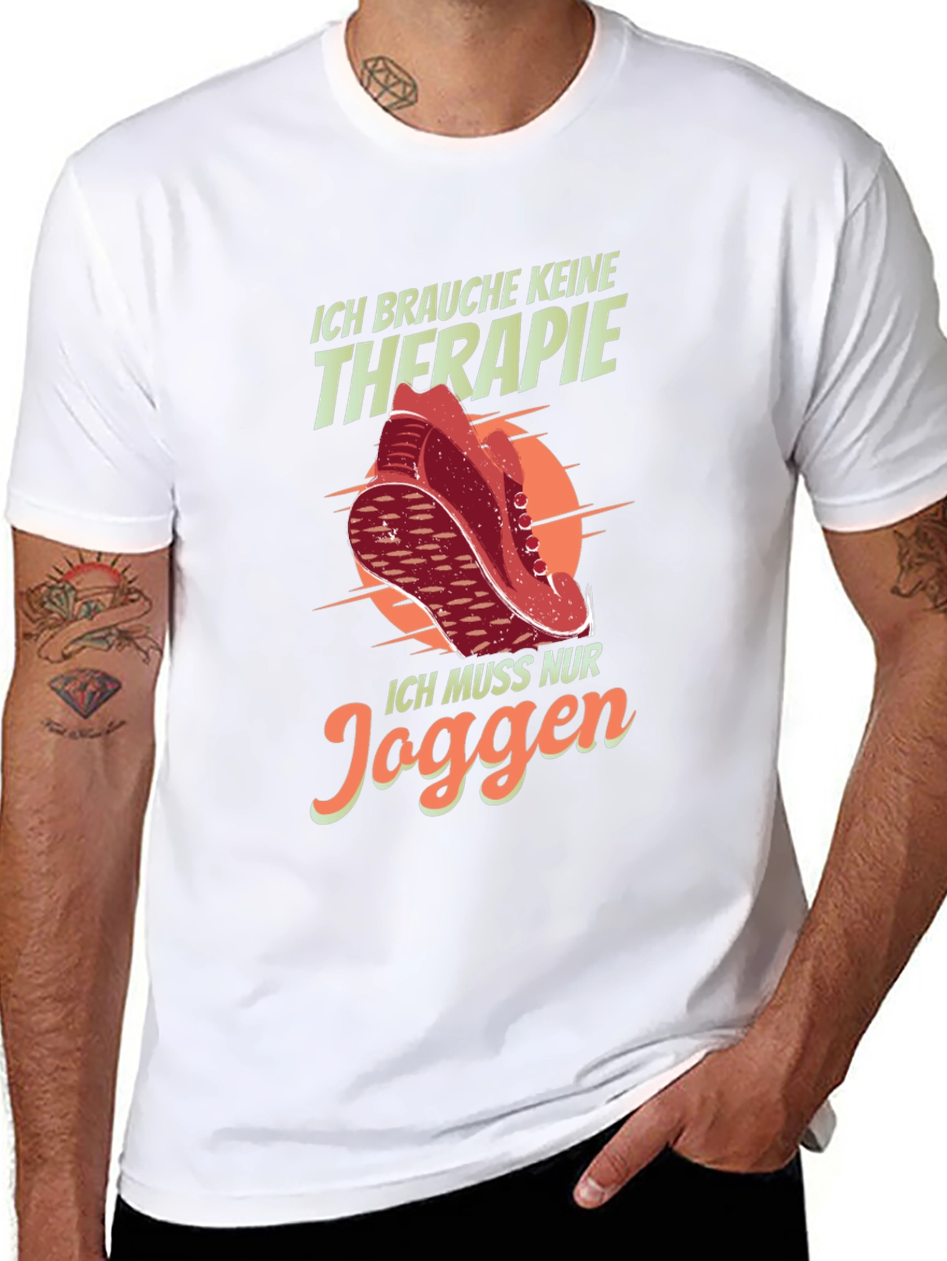 Running Therapy Graphic Tee - Jogging T-Shirt