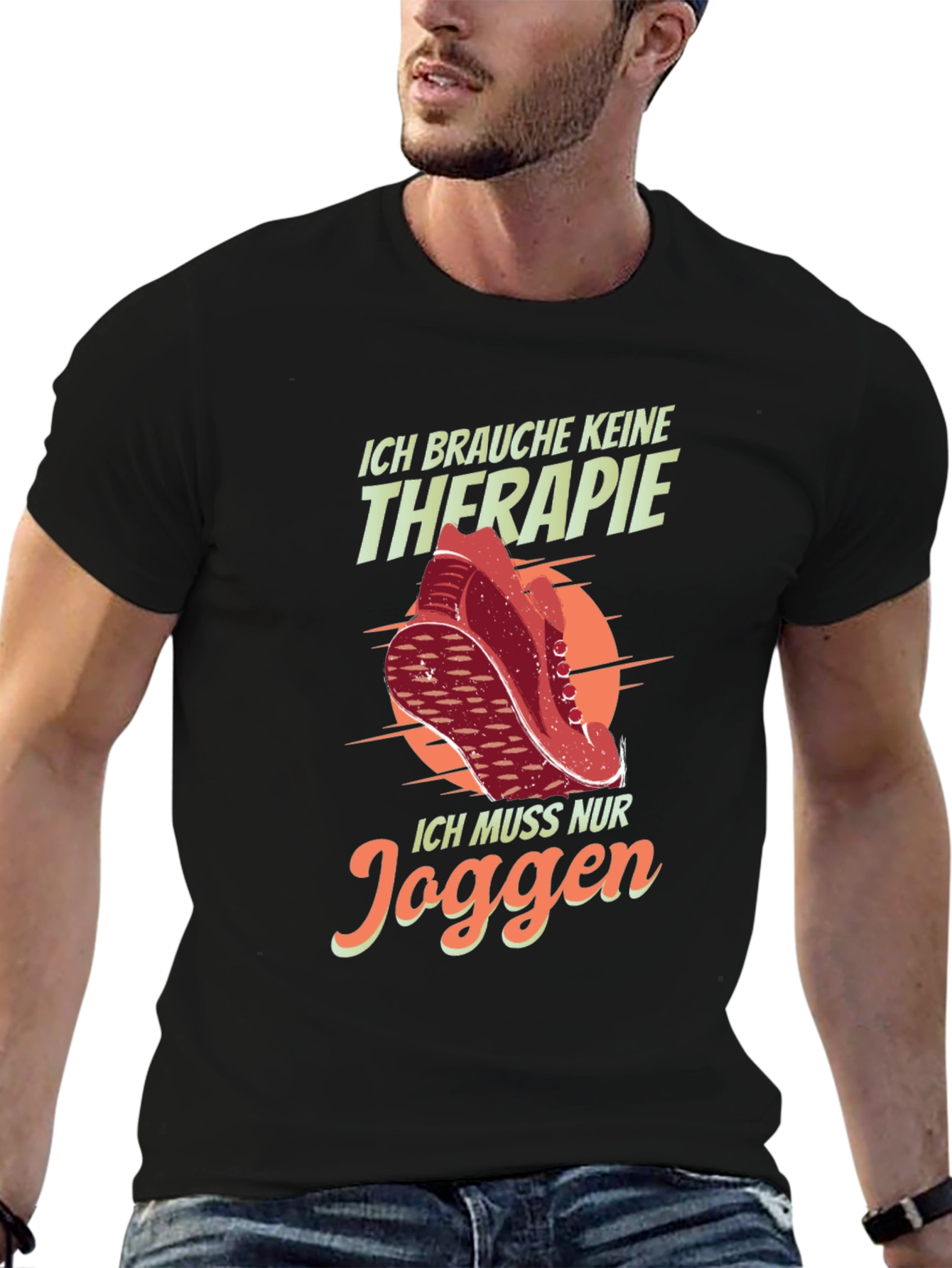 Running Therapy Graphic Tee - Jogging T-Shirt
