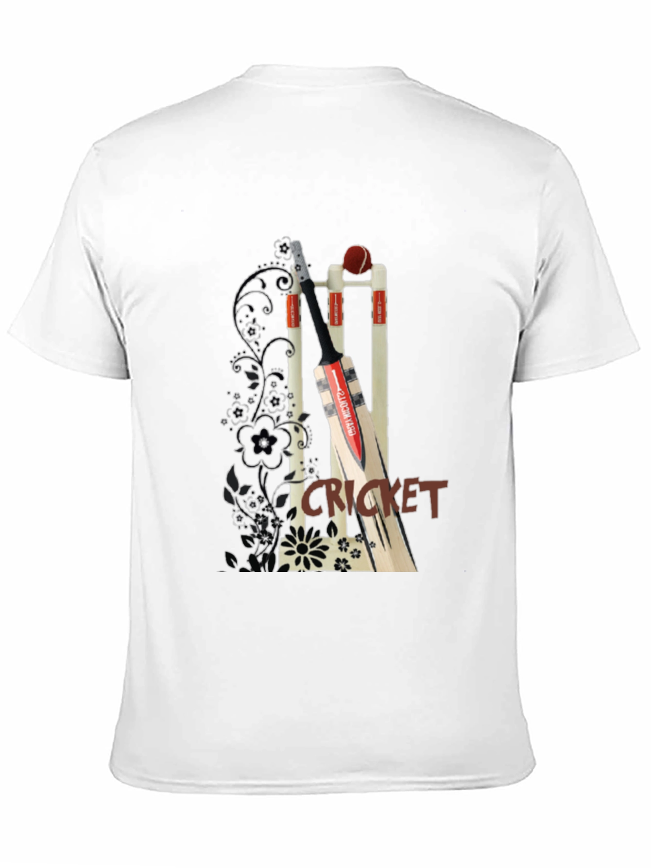 Cricket Bat & Wicket Graphic Tee