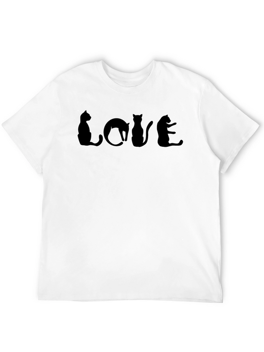 Cat Lover T-Shirt - Feline Silhouette Design