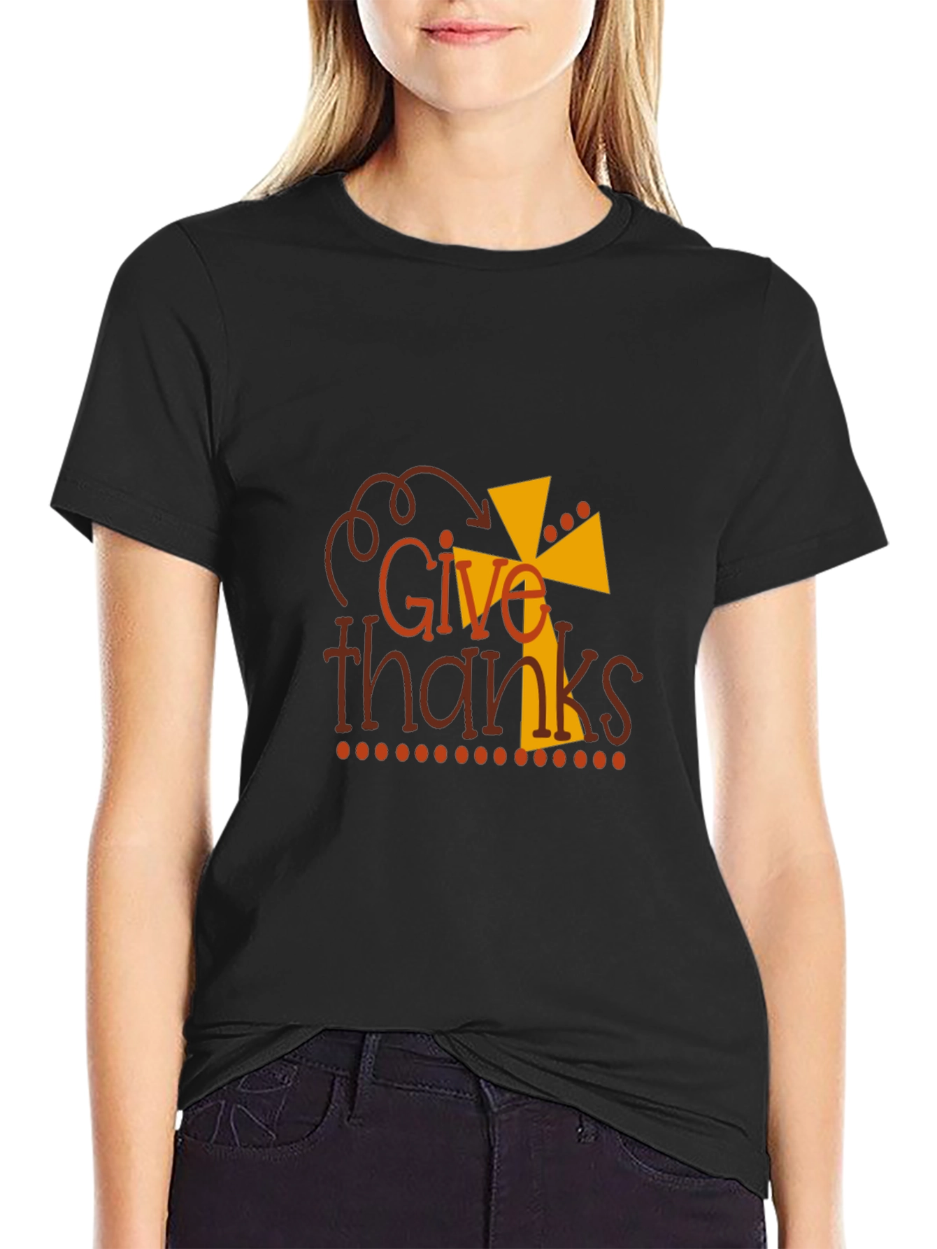Give Thanks Graphic Tee - Thanksgiving Apparel