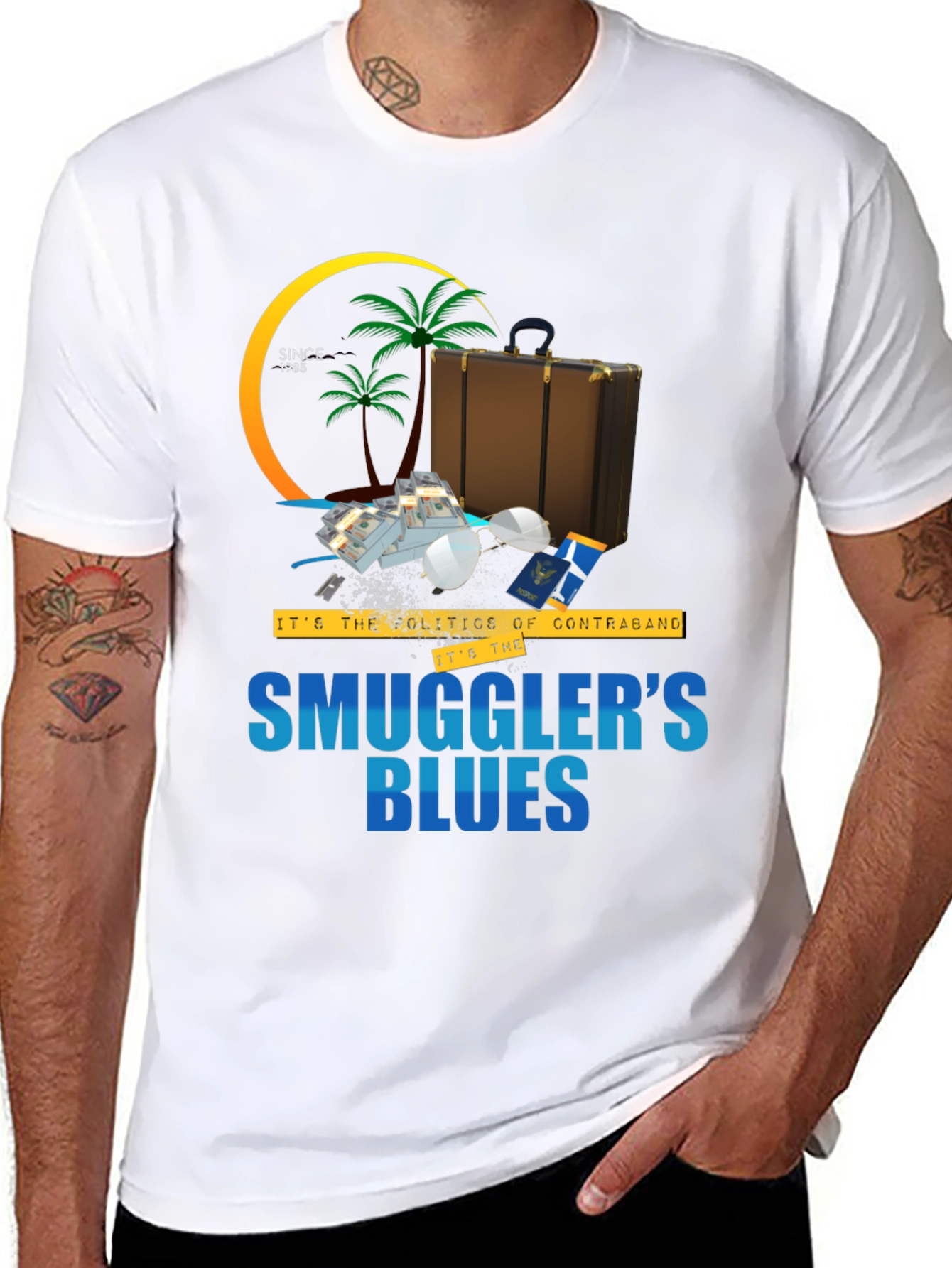 Smugglers Blues T-Shirt - Tropical Contraband Tee