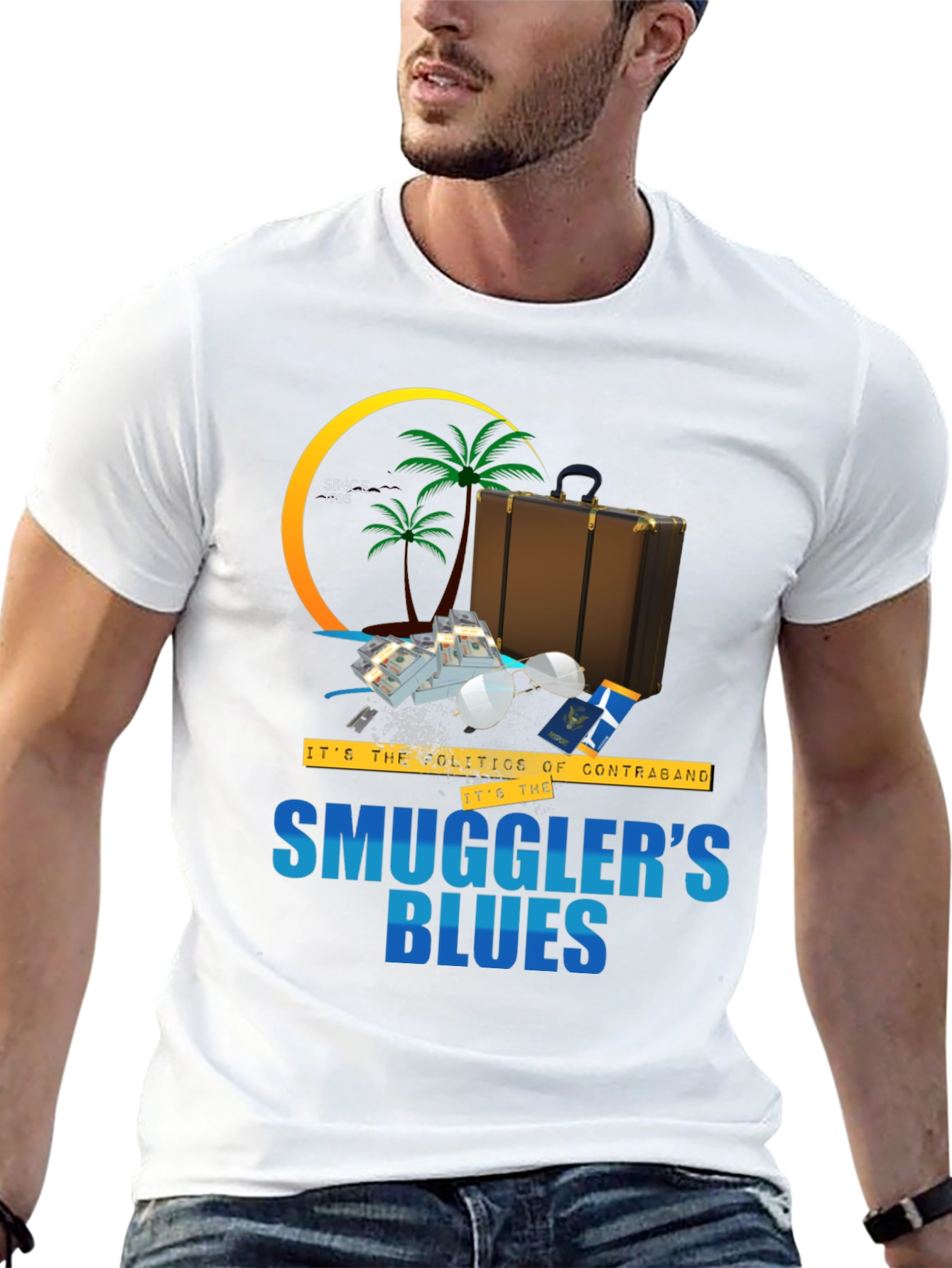 Smugglers Blues T-Shirt - Tropical Contraband Tee