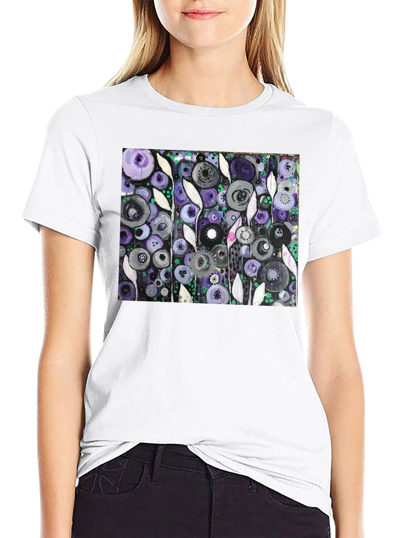 Abstract Floral T-Shirt