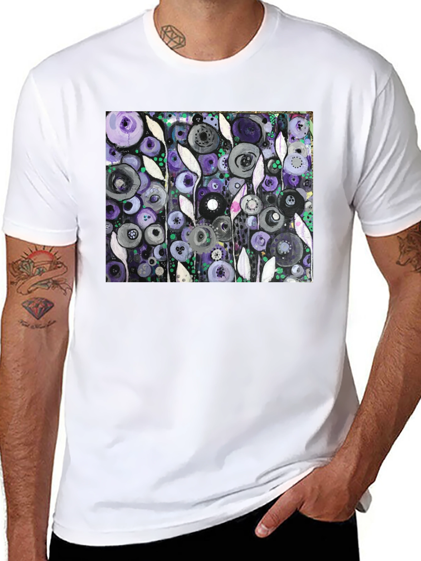 Abstract Floral T-Shirt