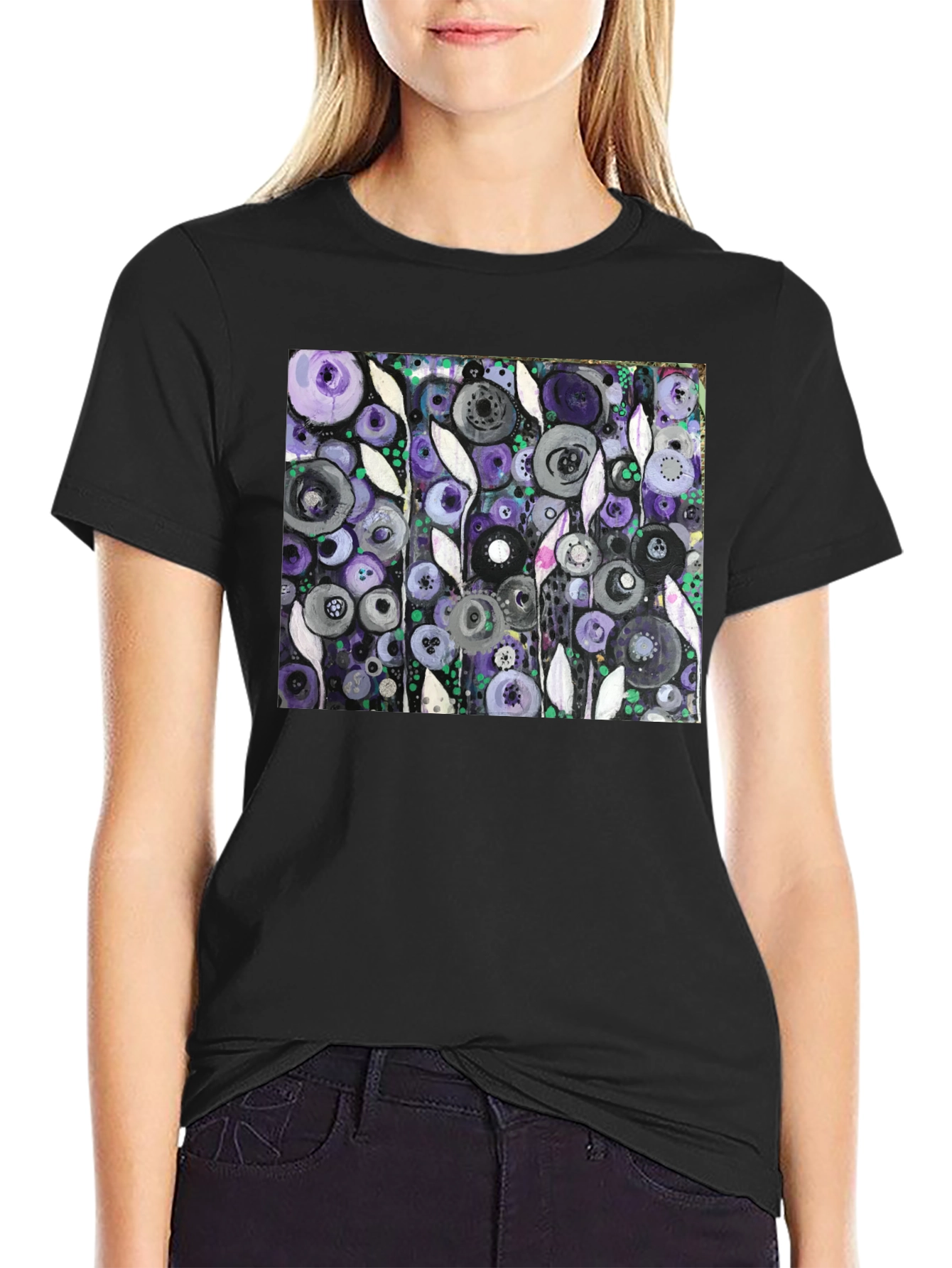 Abstract Floral T-Shirt