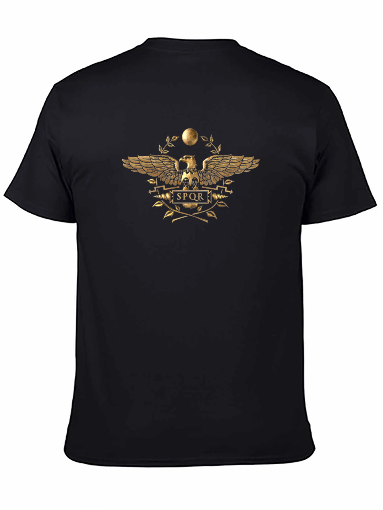 Roman Eagle SPQR Black T-Shirt