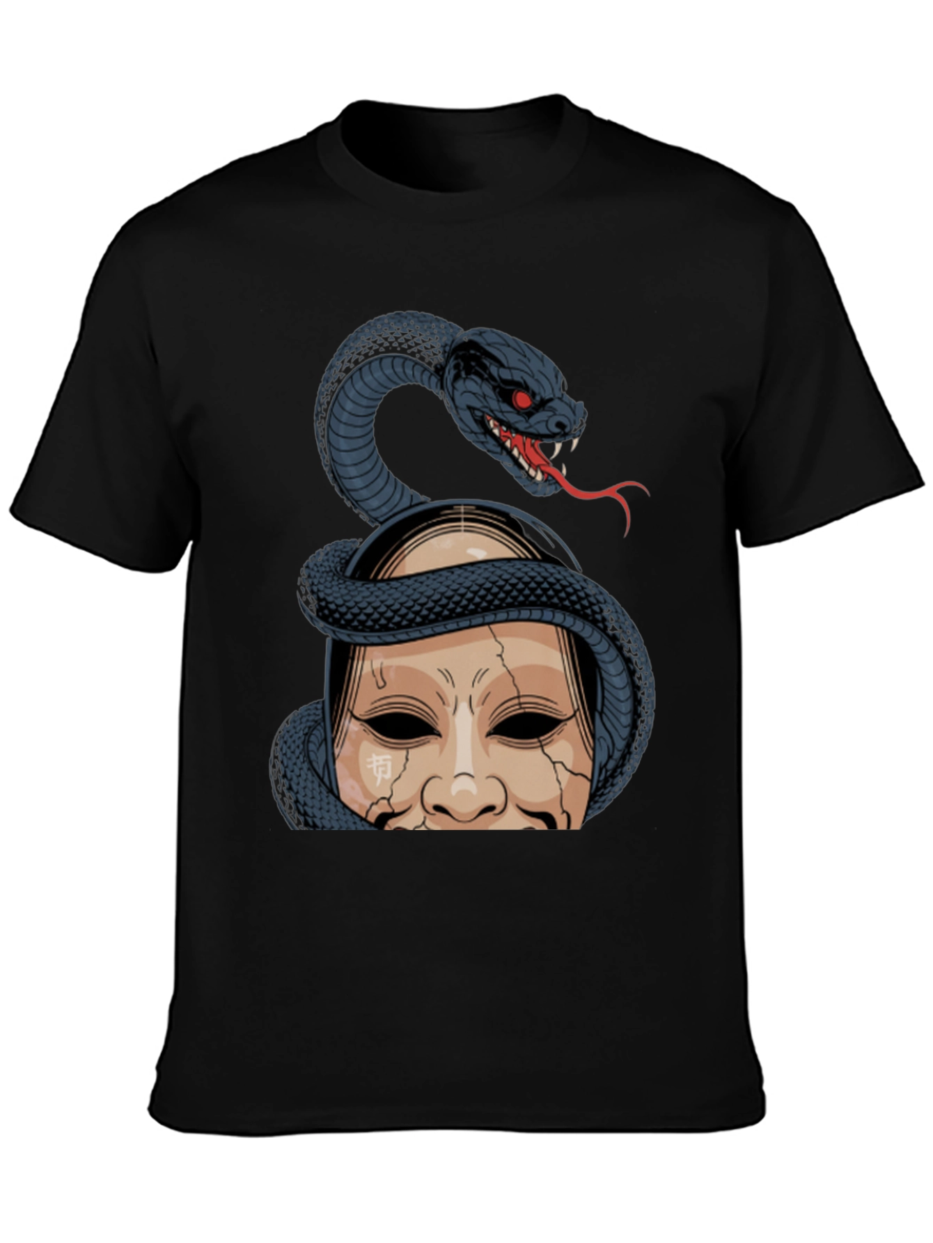 Snake and Mask Graphic T-Shirt