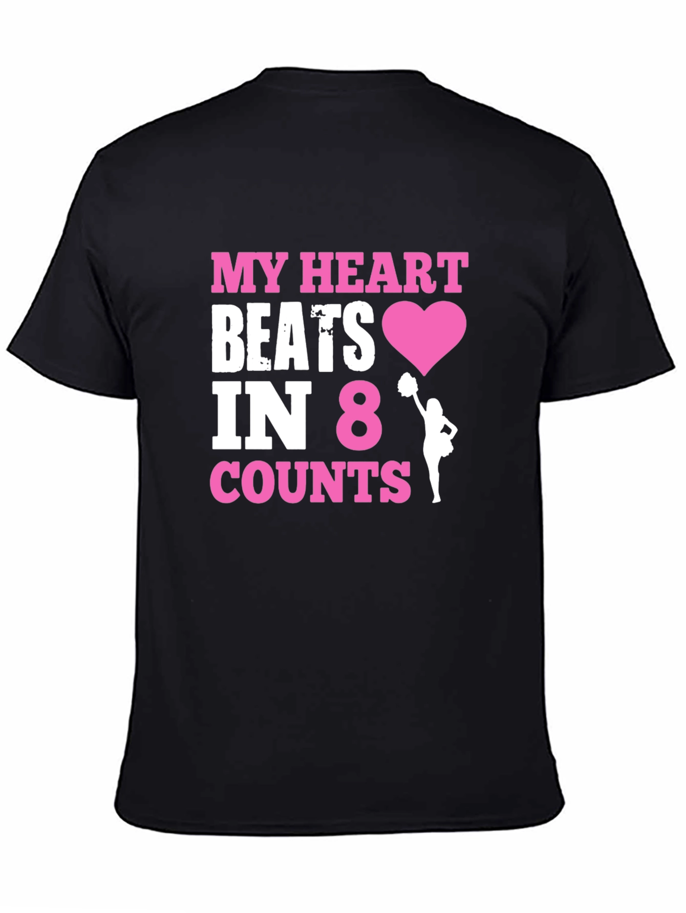 My Heart Beats in 8 Counts Cheerleading T-Shirt