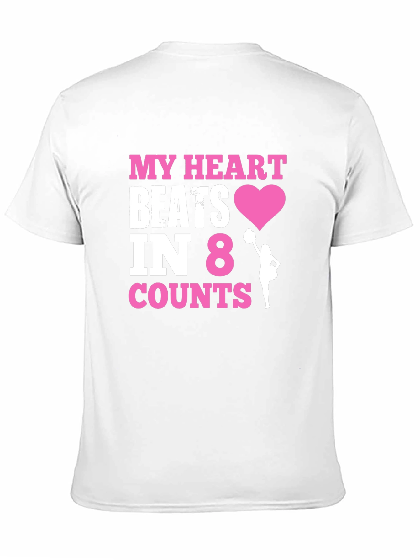 My Heart Beats in 8 Counts Cheerleading T-Shirt