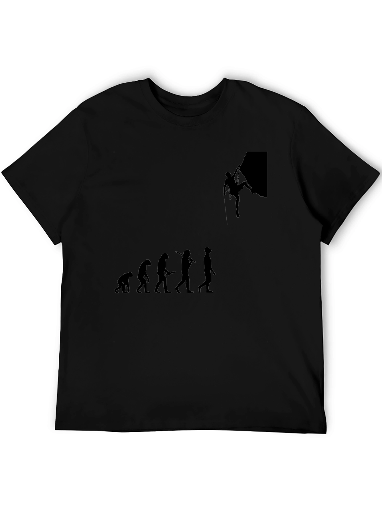 Climbing Evolution Graphic Tee - Black