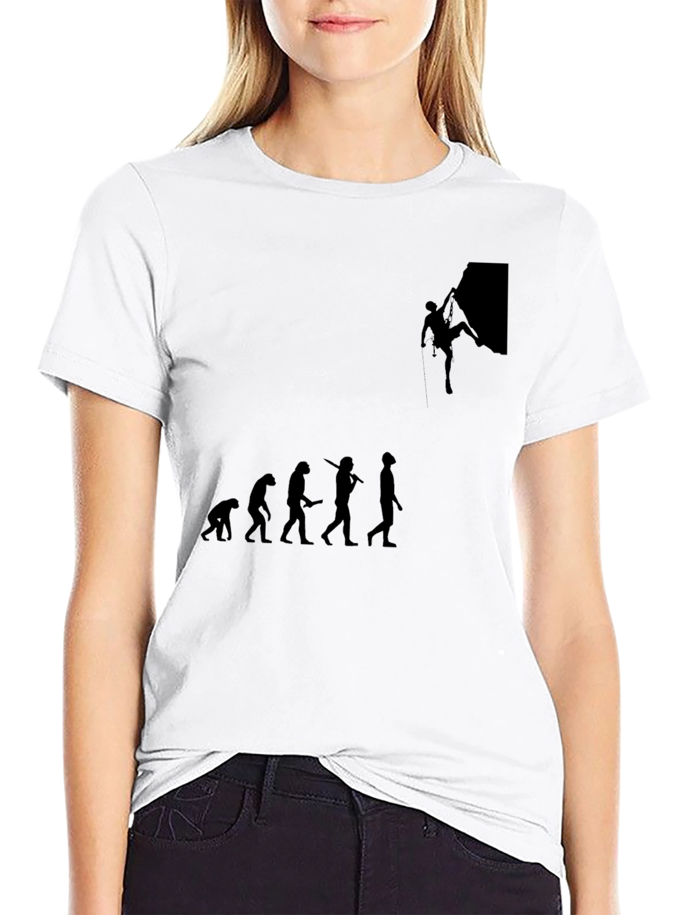 Climbing Evolution Graphic Tee - Black