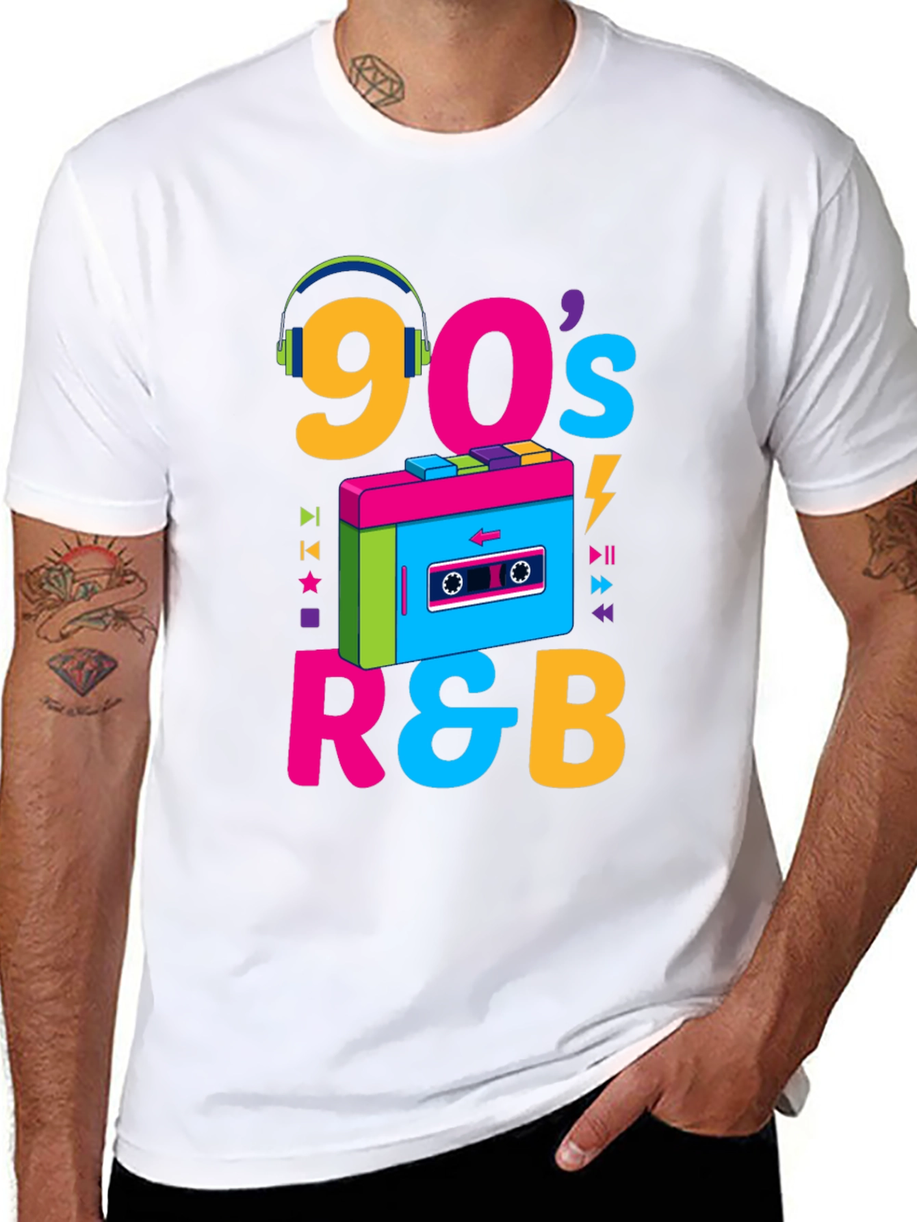 90s R&B Graphic T-Shirt - Retro Music Style