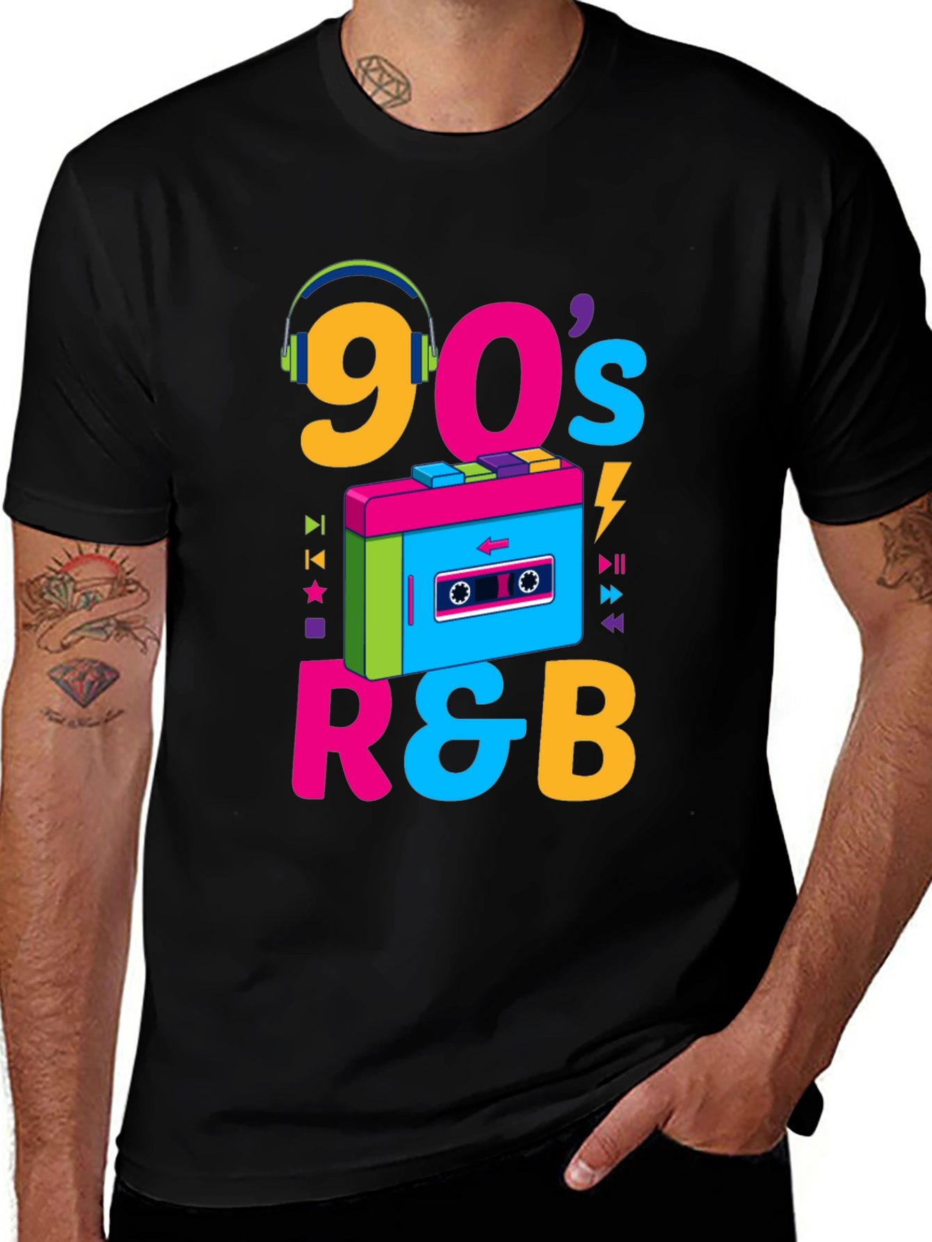 90s R&B Graphic T-Shirt - Retro Music Style