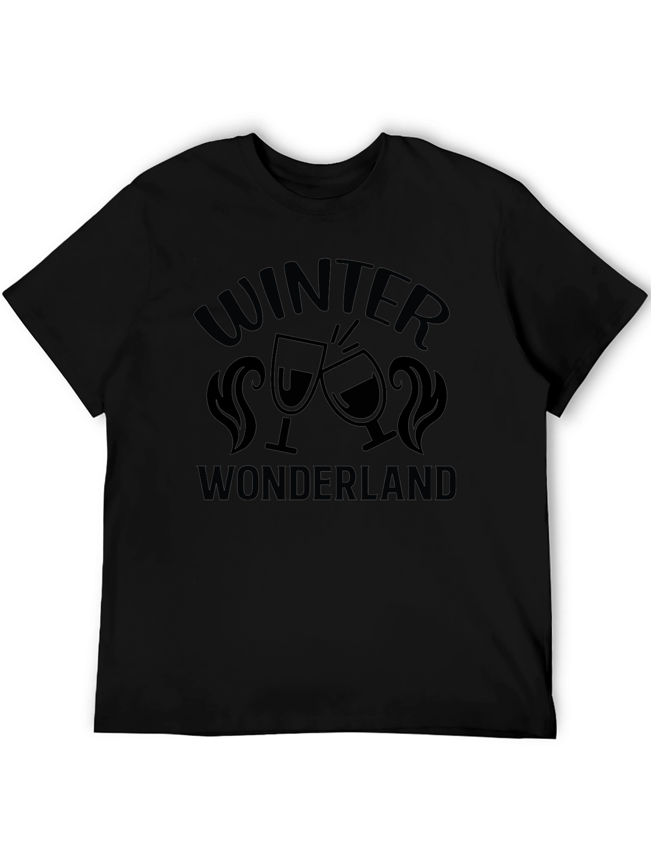 Winter Wonderland T-Shirt Black Holiday Cheer