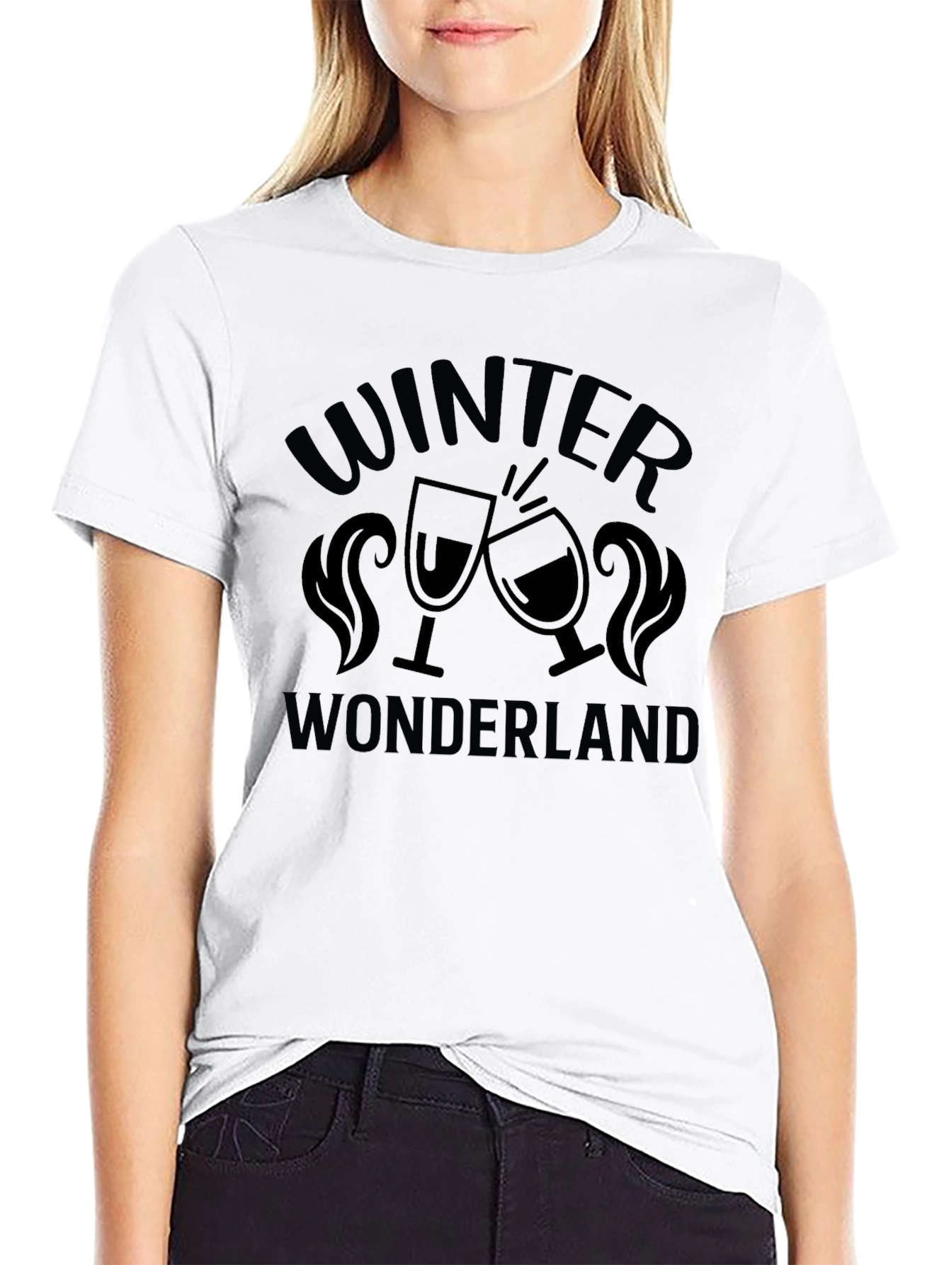 Winter Wonderland T-Shirt Black Holiday Cheer