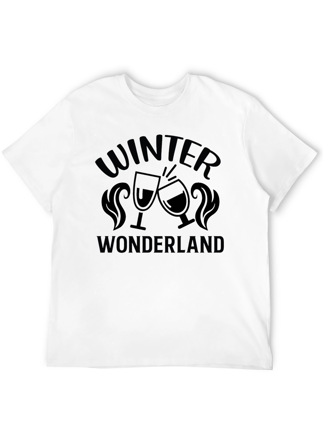 Winter Wonderland T-Shirt Black Holiday Cheer