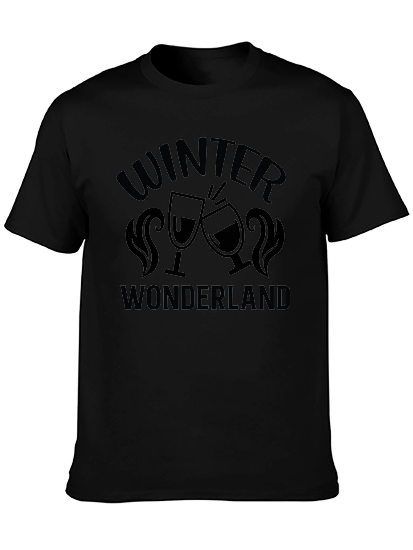 Winter Wonderland T-Shirt Black Holiday Cheer
