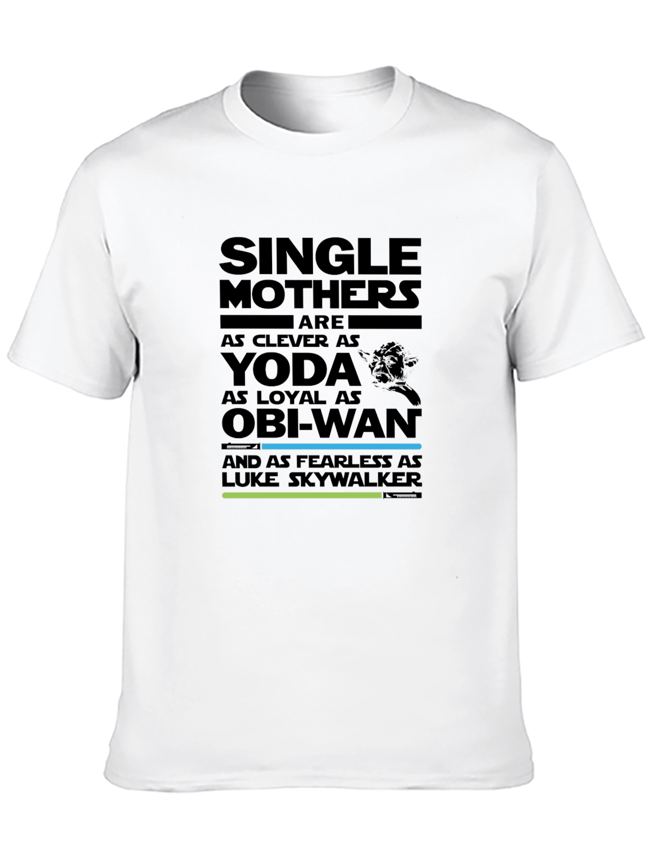 Single Mothers Star Wars T-Shirt: Yoda Obi-Wan Luke