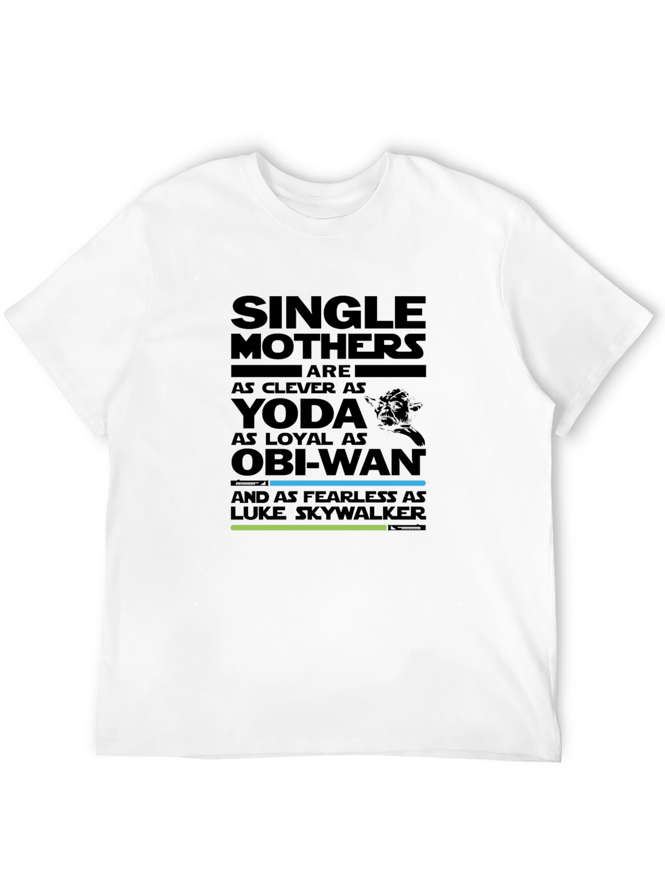 Single Mothers Star Wars T-Shirt: Yoda Obi-Wan Luke