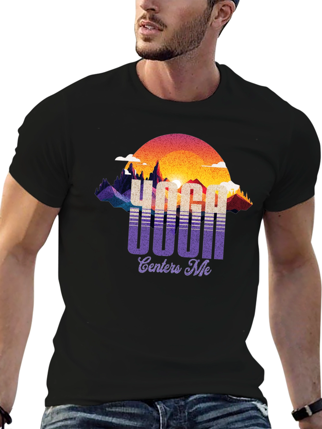Yoga Centers Me Graphic Tee - Retro Style