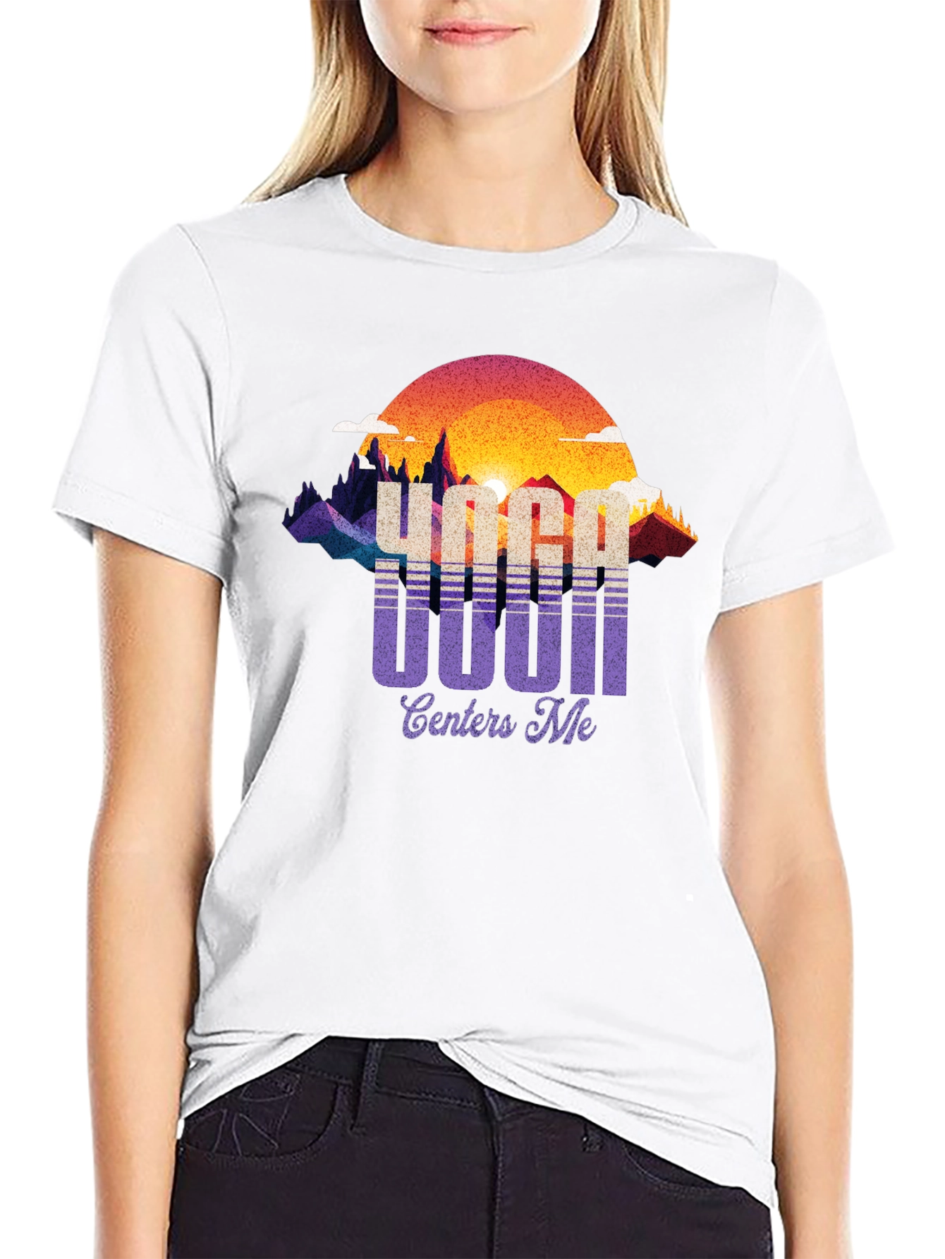 Yoga Centers Me Graphic Tee - Retro Style