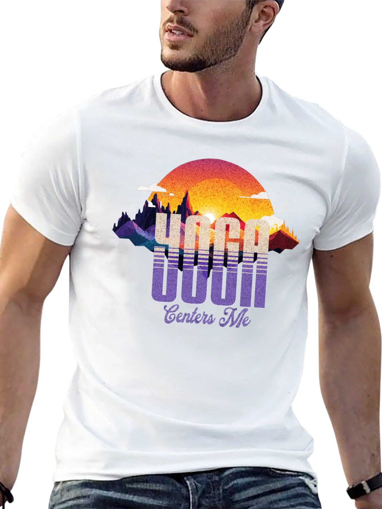Yoga Centers Me Graphic Tee - Retro Style