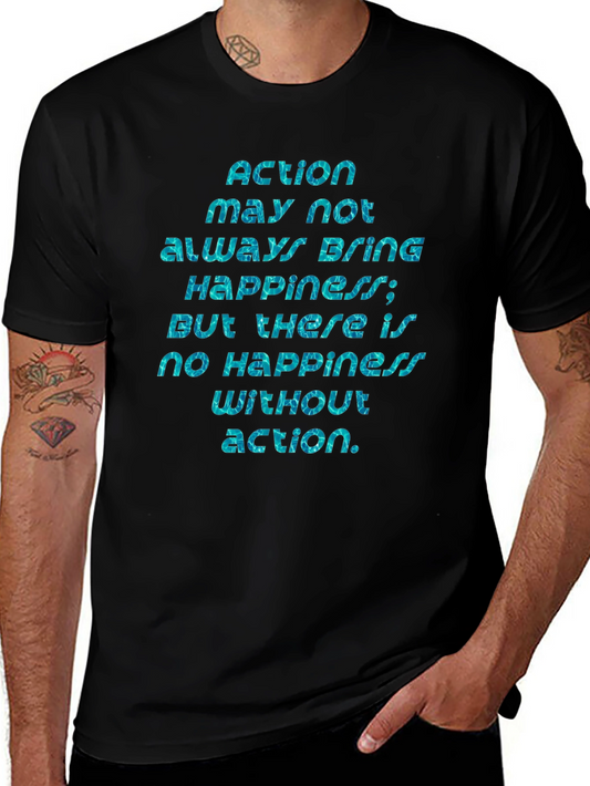 Action Happiness Mens Graphic T-Shirt