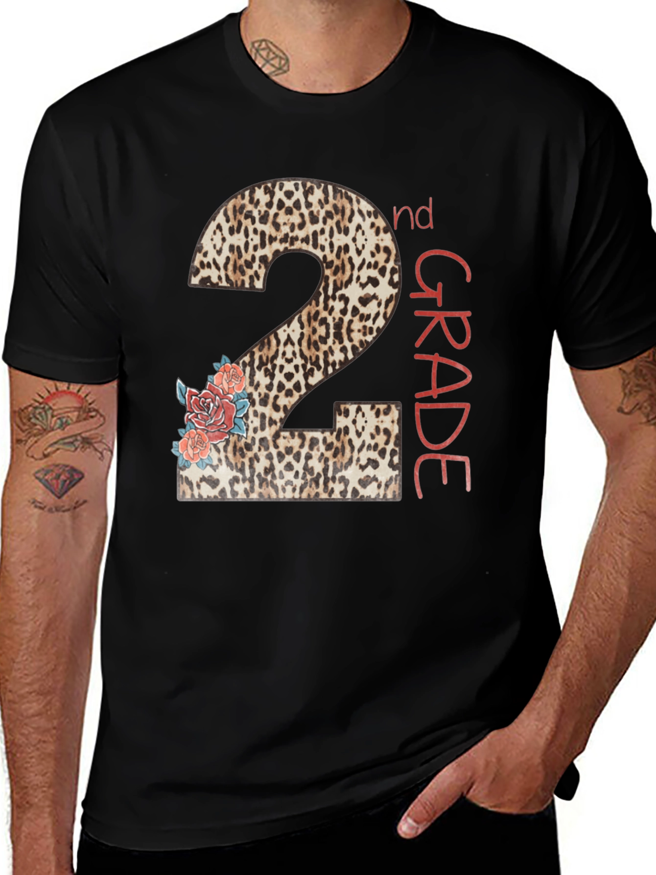 2nd Grade Leopard Print Back to School T-Shirt