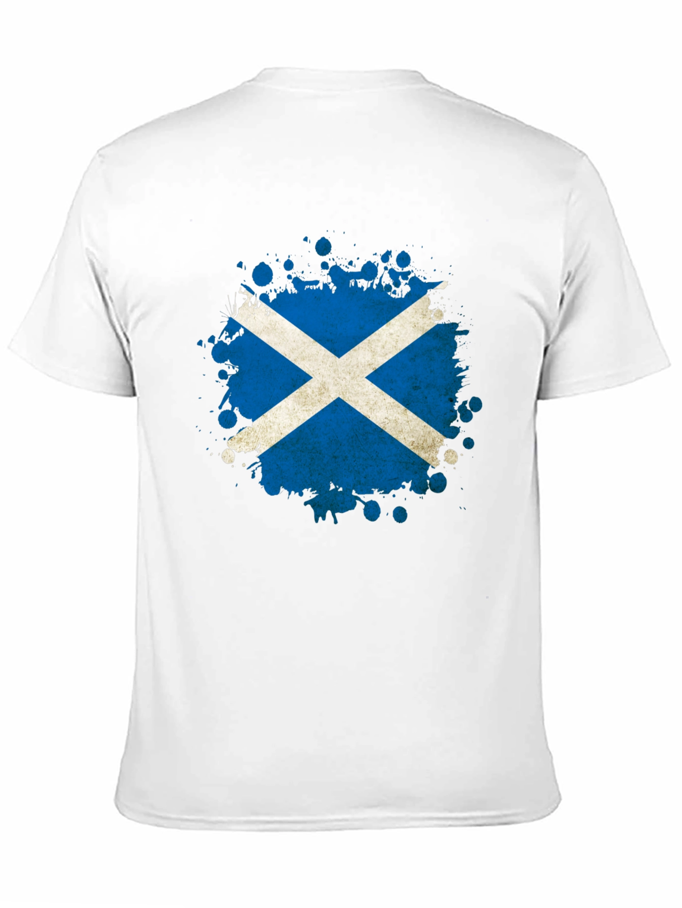 Scottish Flag Splatter T-Shirt - Black