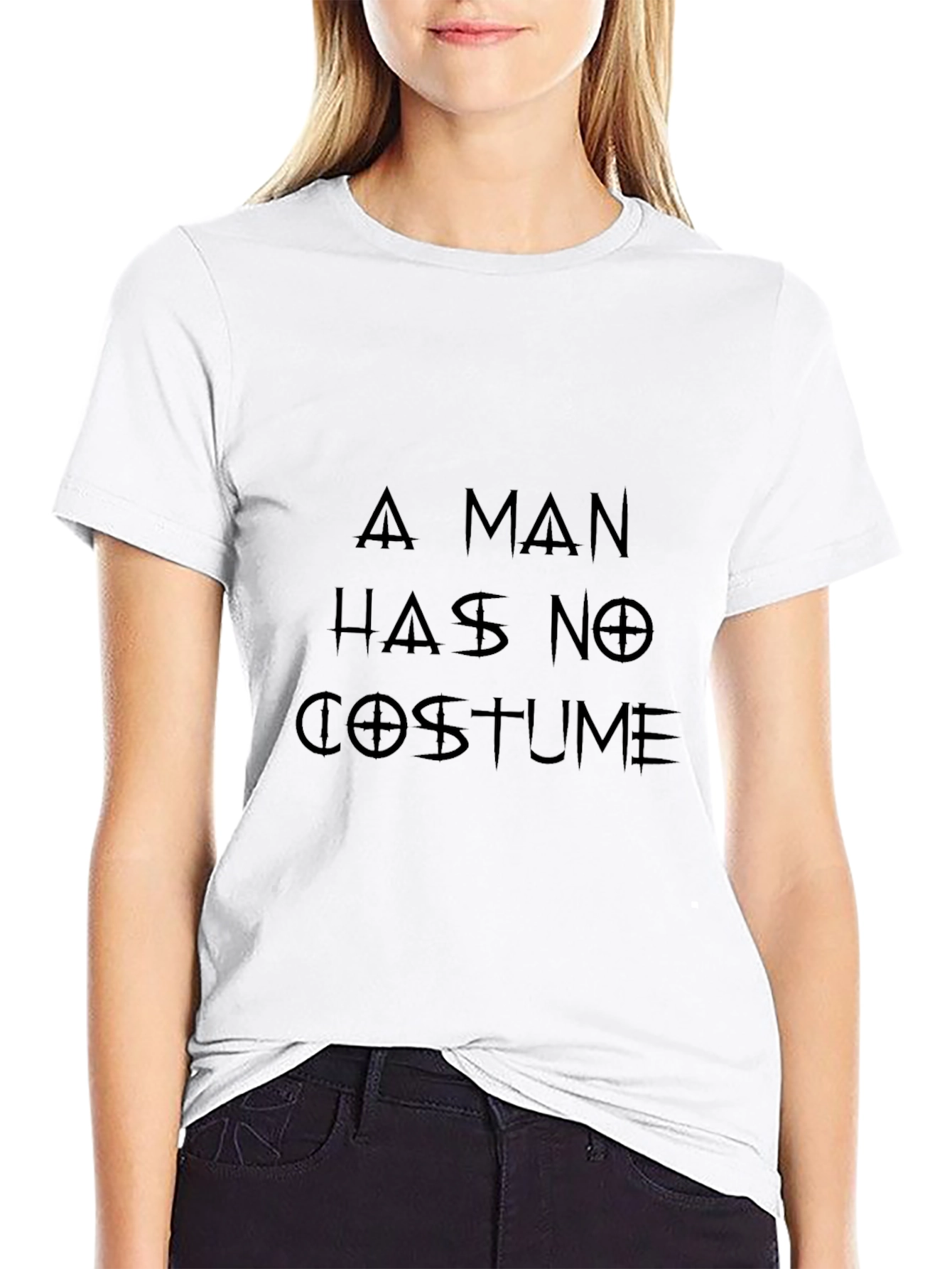 A Man Has No Costume Black T-Shirt