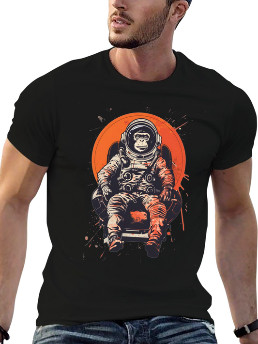 Astronaut Monkey T-Shirt - Space Chimpanzee Tee