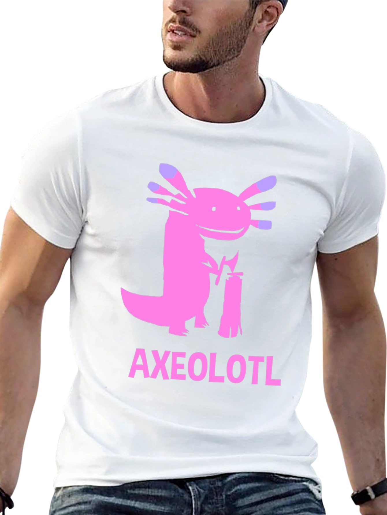 Axolotl Lumberjack T-Shirt - Funny Graphic Tee