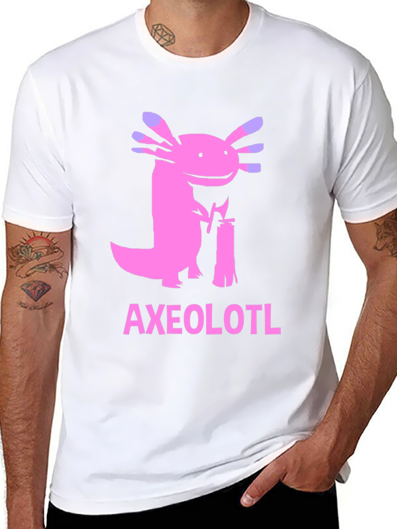Axolotl Lumberjack T-Shirt - Funny Graphic Tee