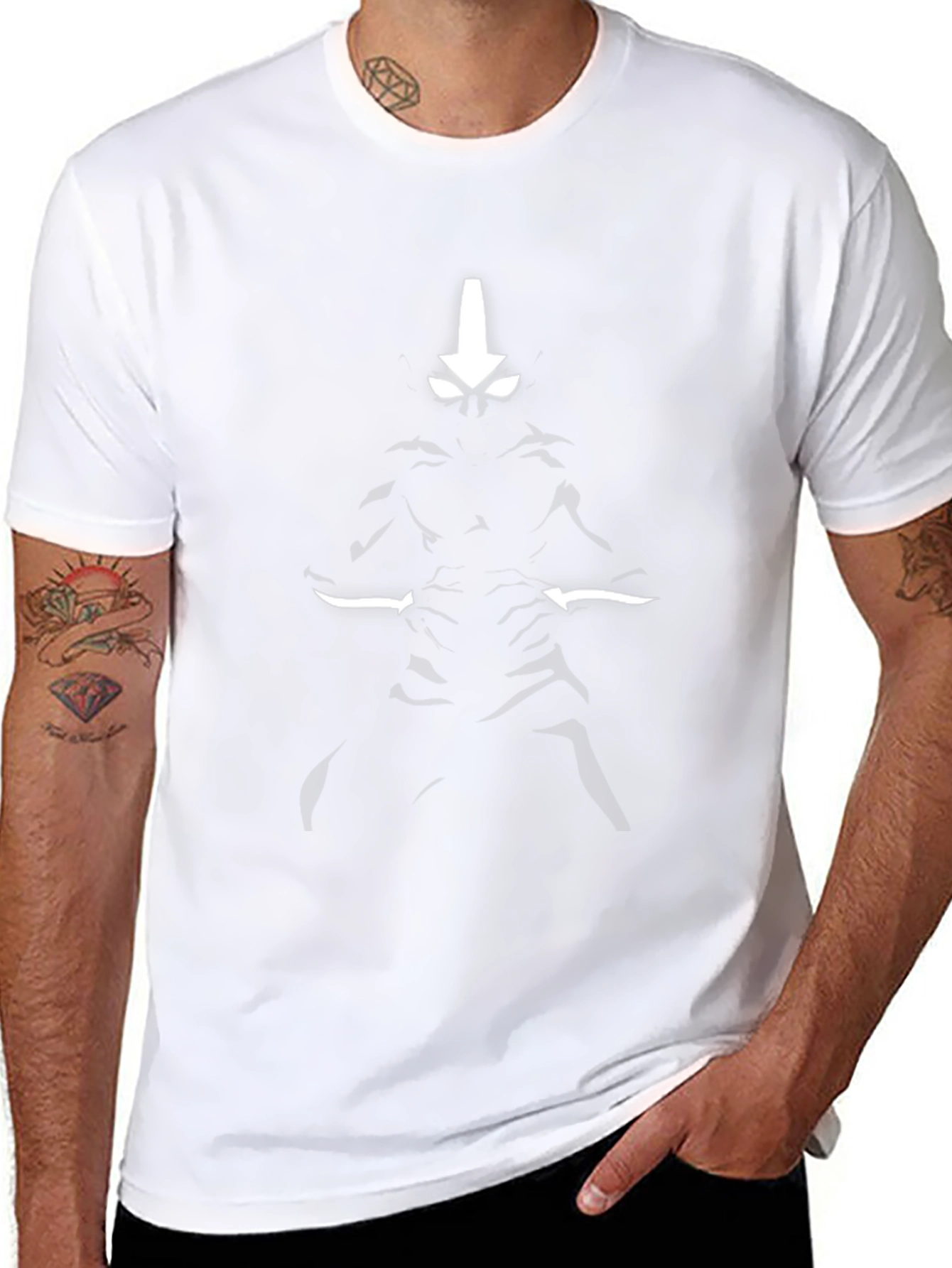 Avatar Aang Glow Black T-Shirt