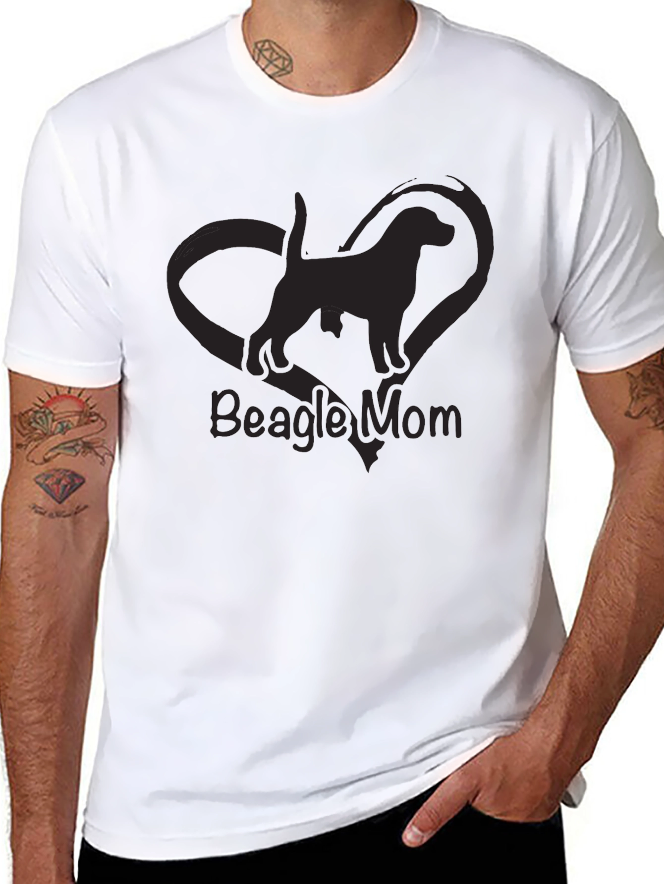 Beagle Mom Black T-Shirt - Dog Lover Apparel