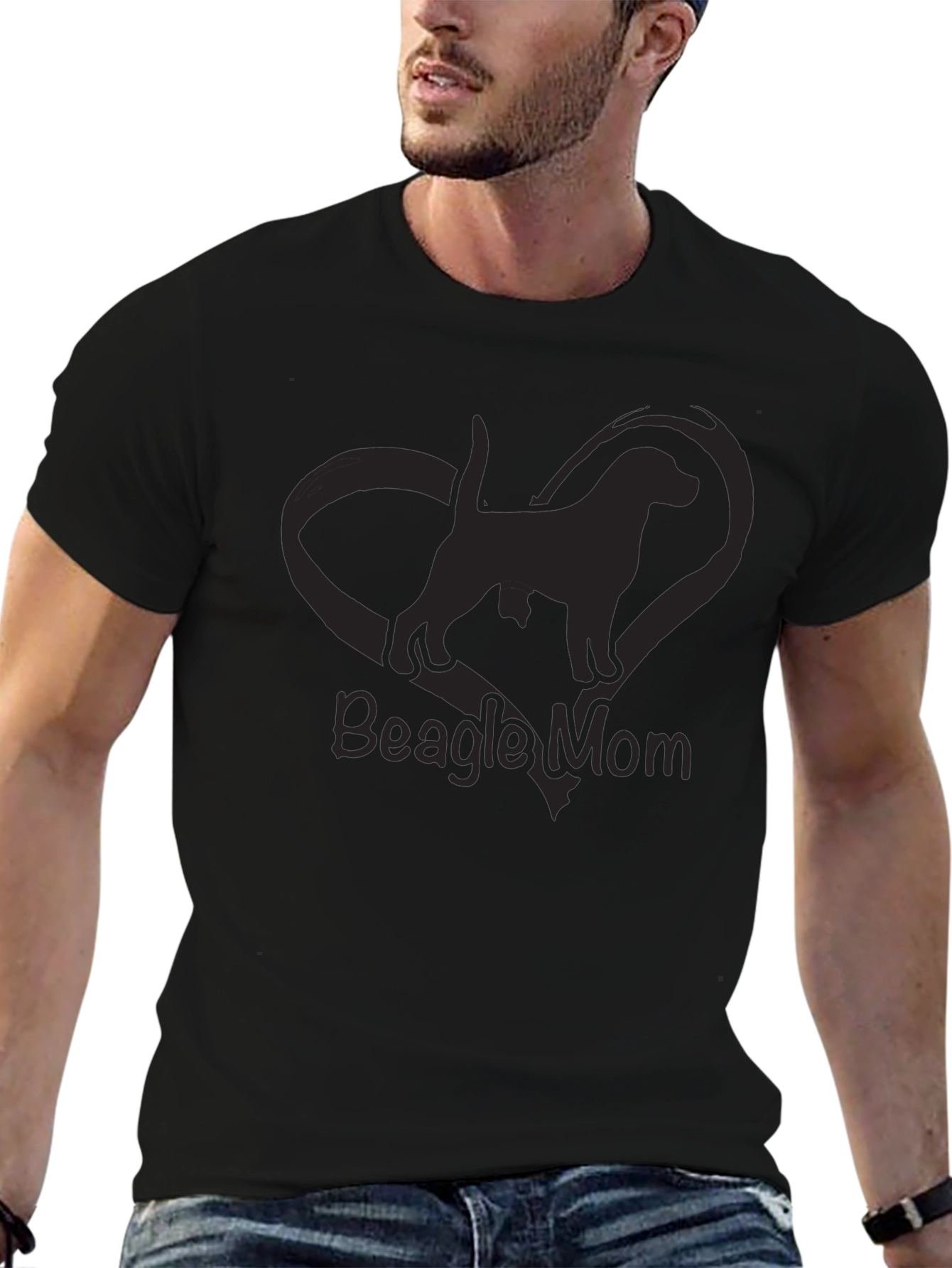 Beagle Mom Black T-Shirt - Dog Lover Apparel