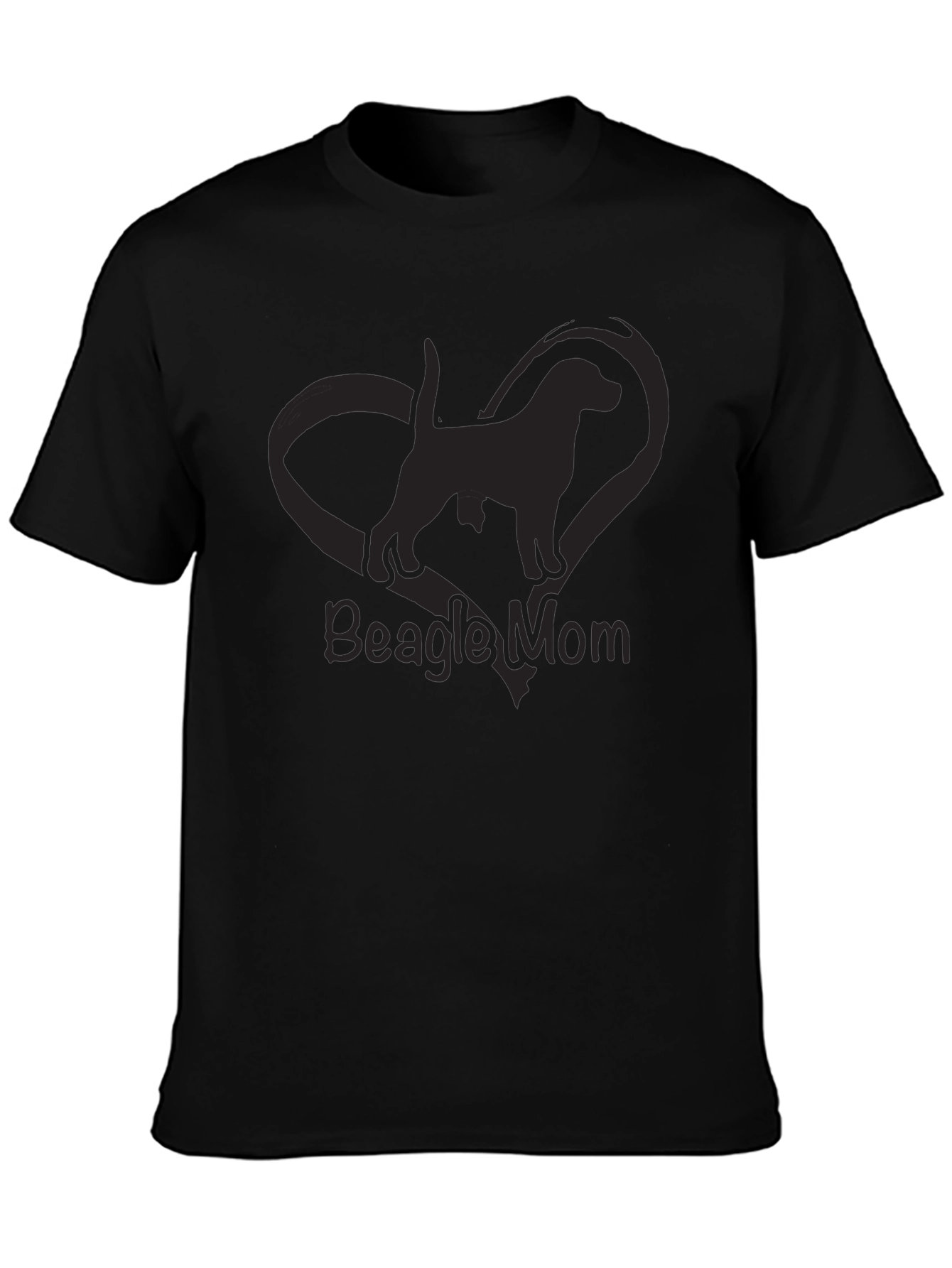Beagle Mom Black T-Shirt - Dog Lover Apparel