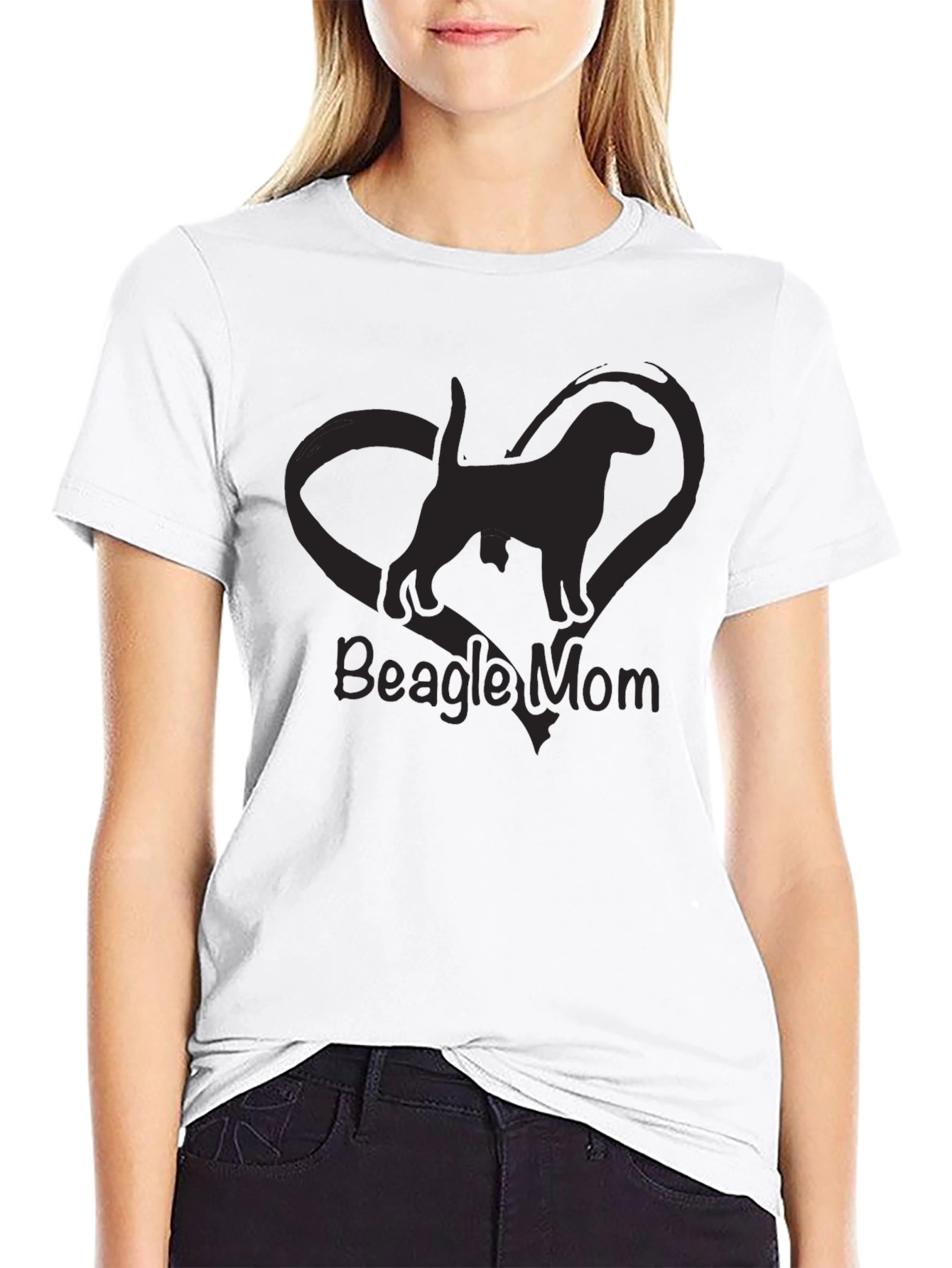 Beagle Mom Black T-Shirt - Dog Lover Apparel