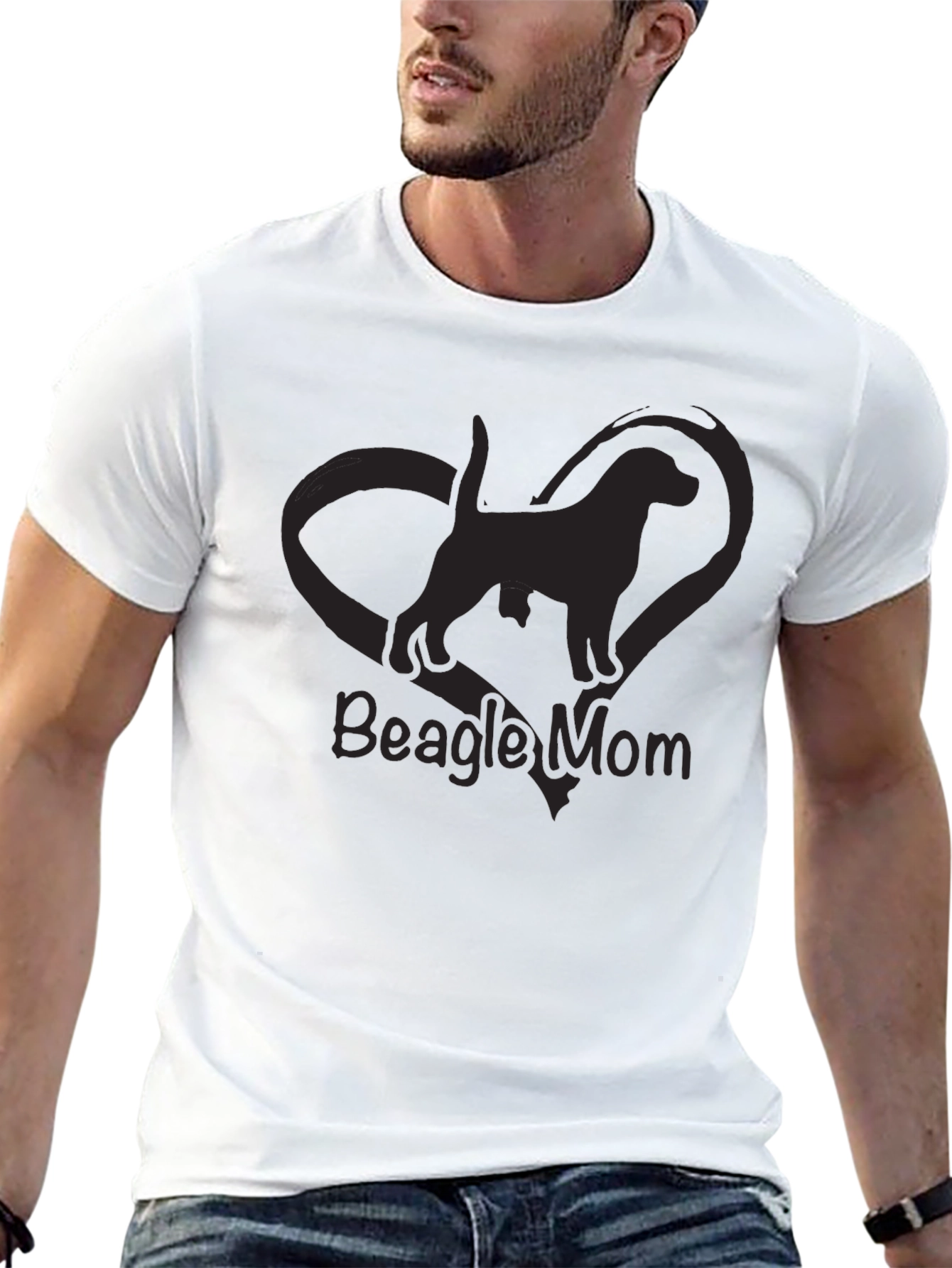 Beagle Mom Black T-Shirt - Dog Lover Apparel
