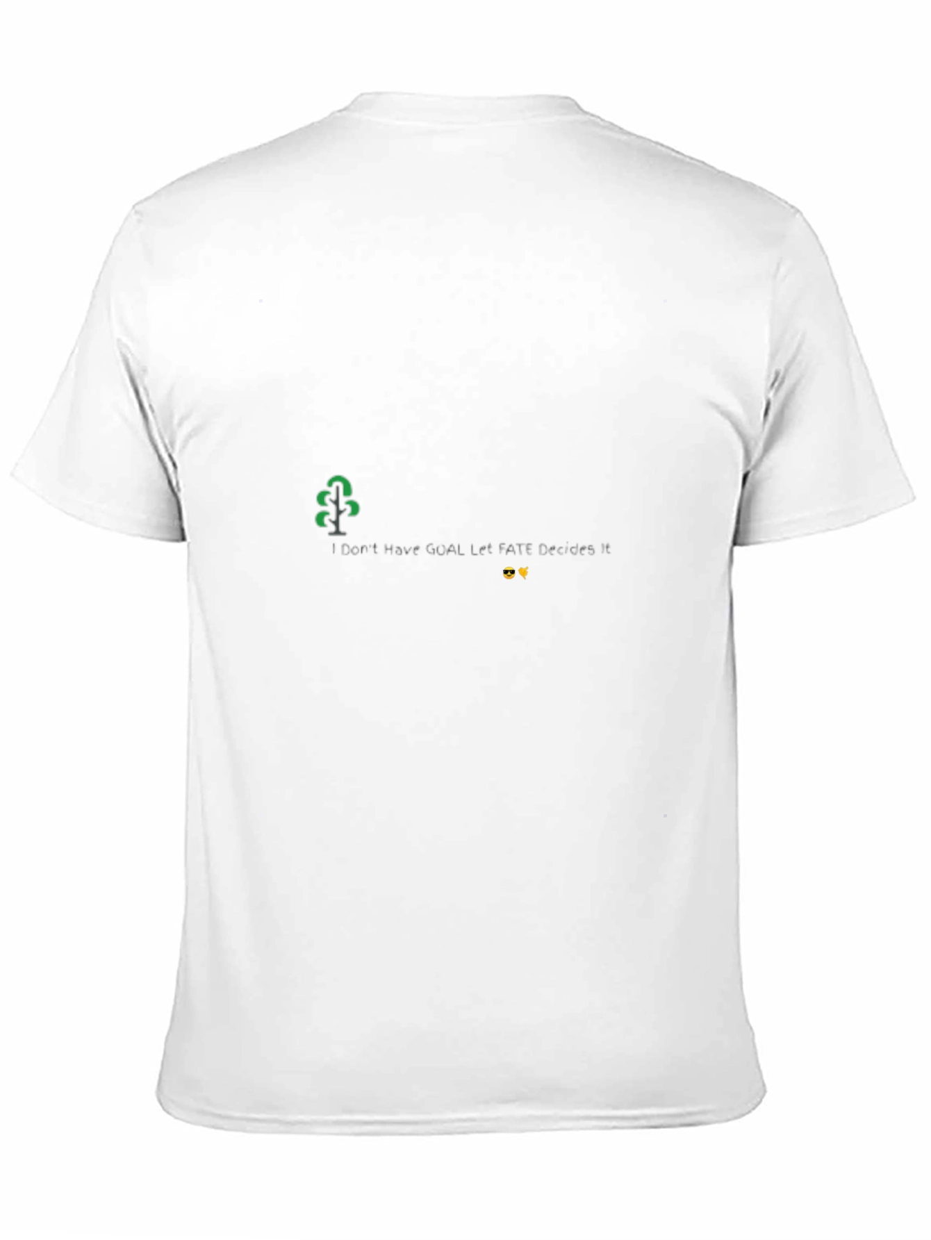 Black T-Shirt with Tree and Funny Slogan