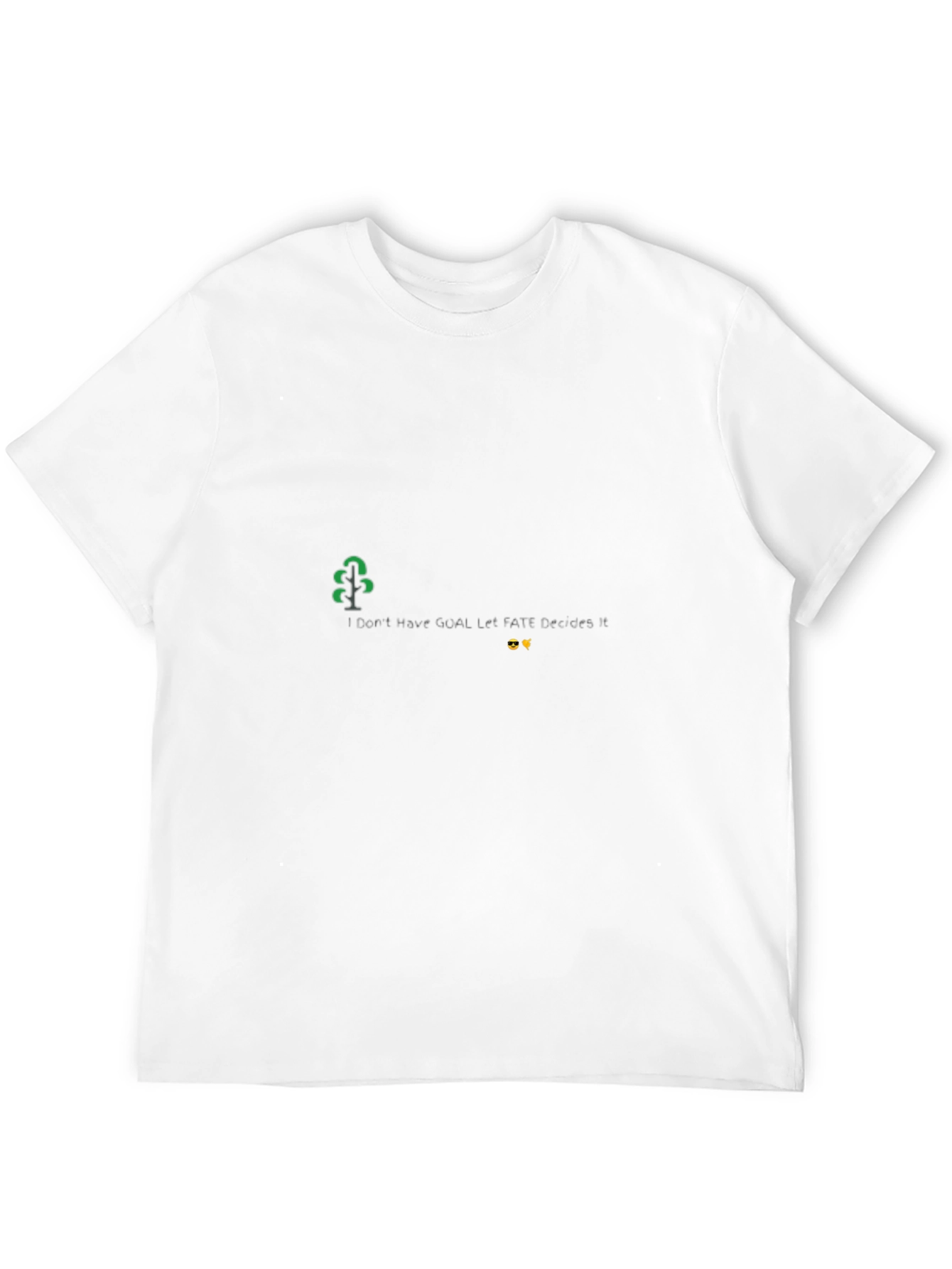 Black T-Shirt with Tree and Funny Slogan