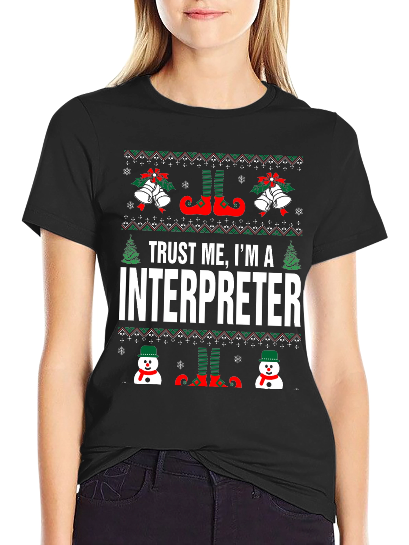 Trust Me Im An Interpreter Ugly Christmas T-Shirt
