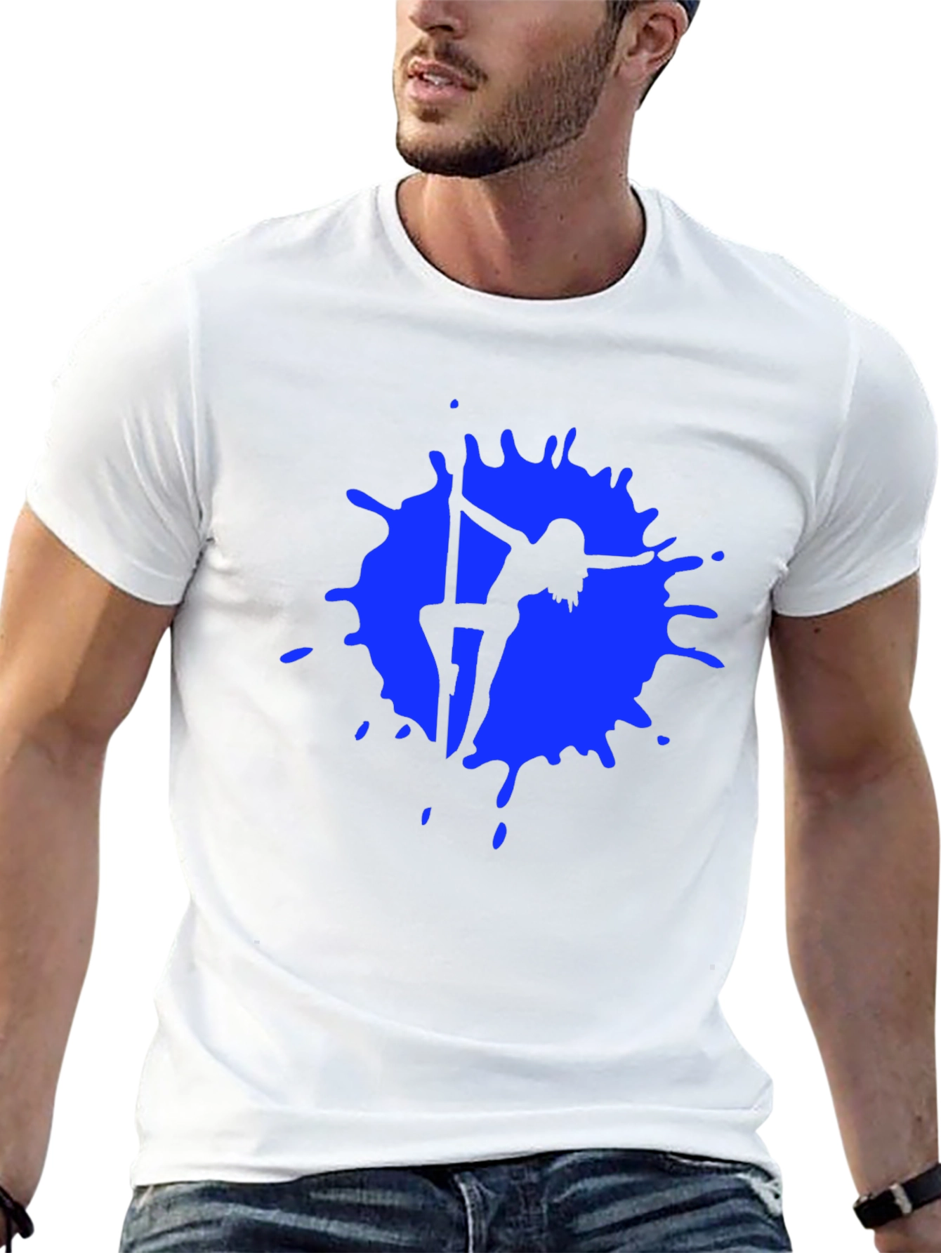 Pole Dancer Silhouette Graphic Black T-Shirt