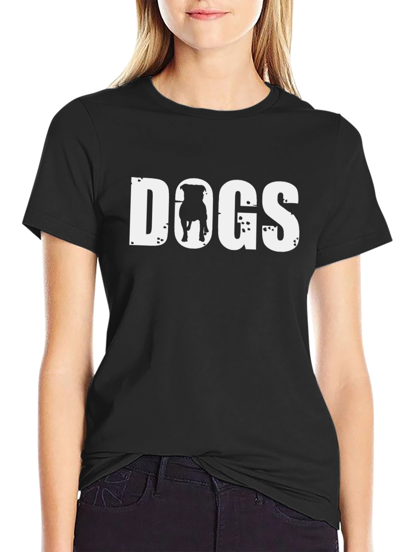 DOGS Graphic Tee - Black Crew Neck T-Shirt