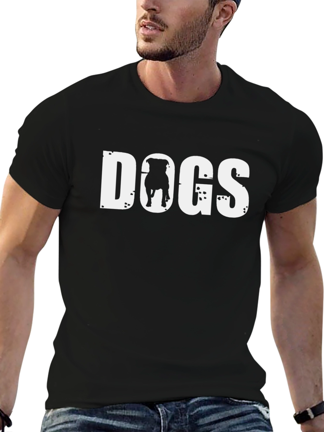 DOGS Graphic Tee - Black Crew Neck T-Shirt