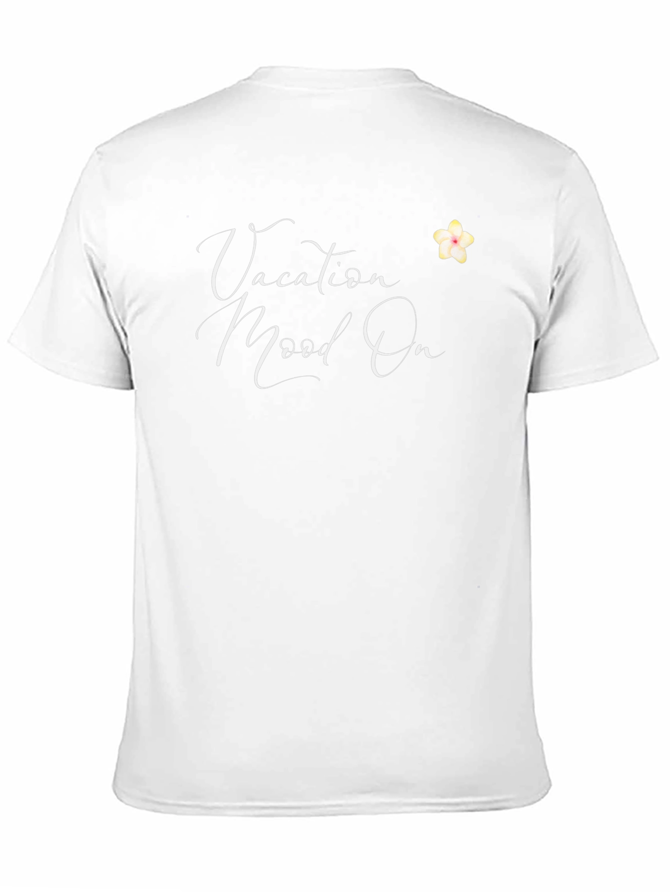 Vacation Mood On T-Shirt - Casual Black Tee