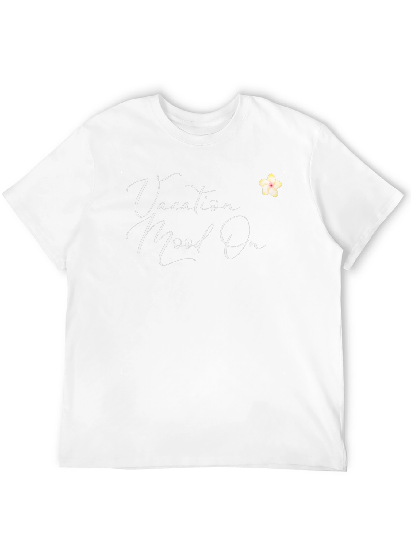 Vacation Mood On T-Shirt - Casual Black Tee