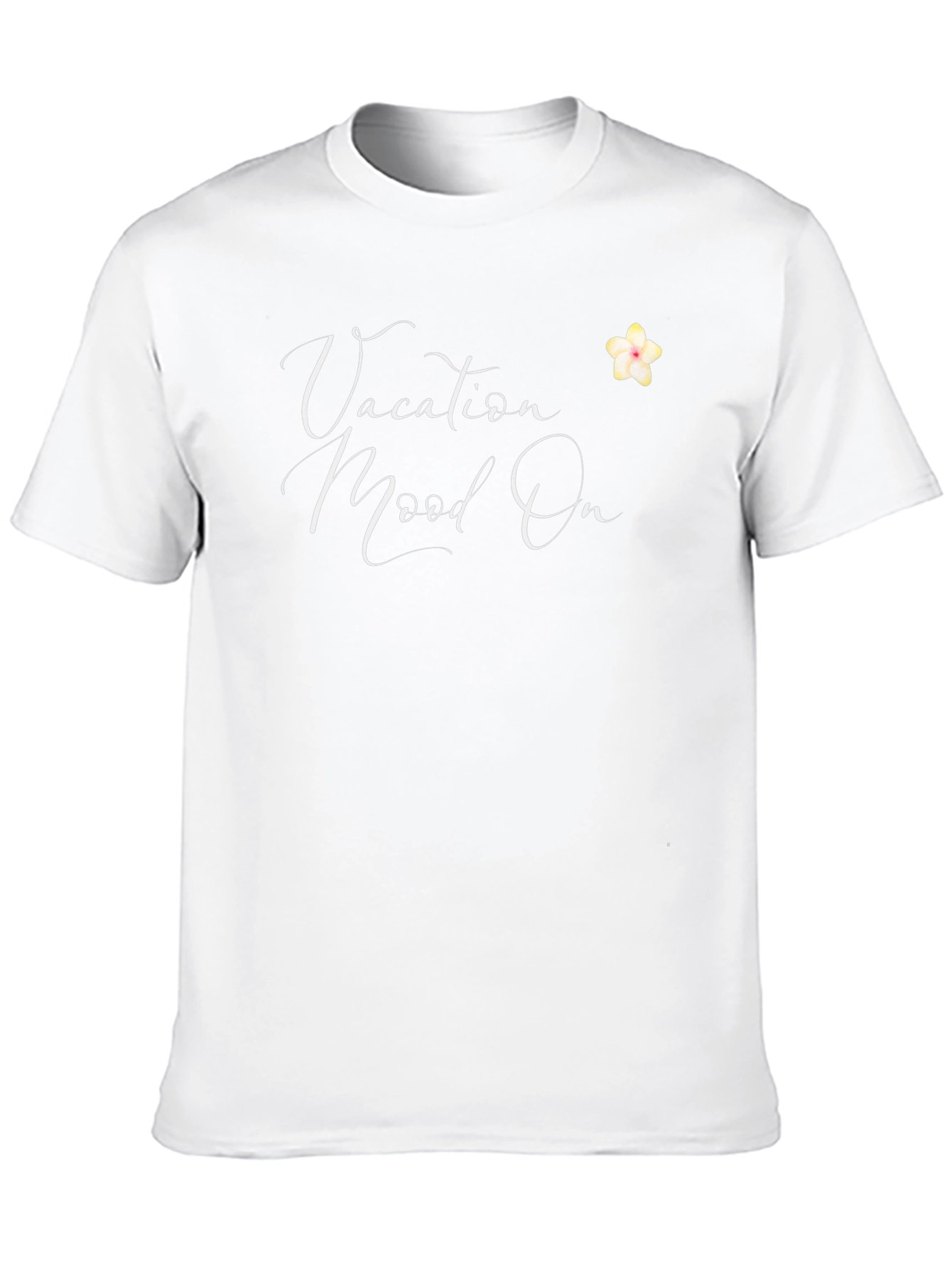Vacation Mood On T-Shirt - Casual Black Tee