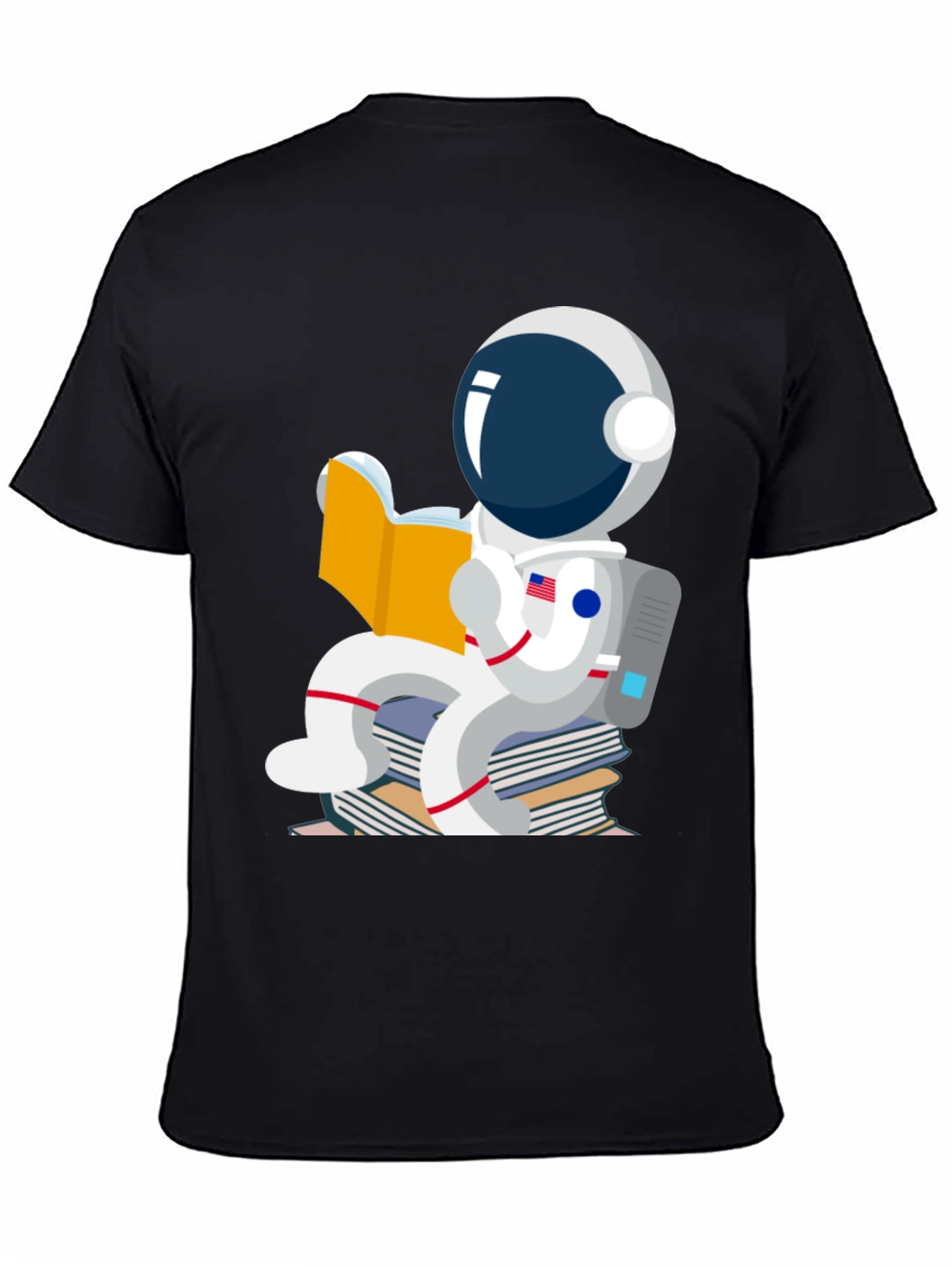 Astronaut Reading Books Graphic T-Shirt